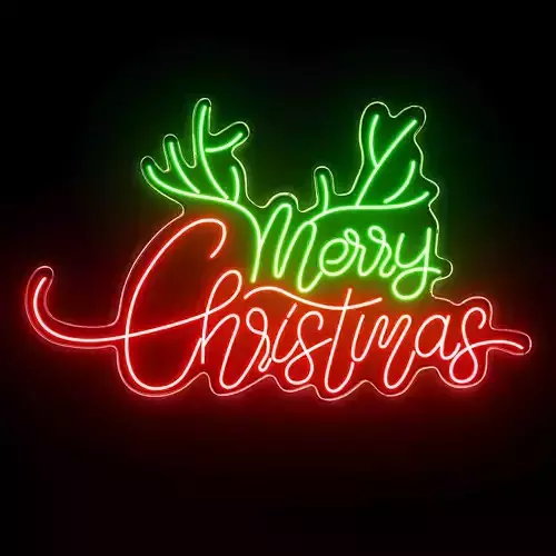 Merry Christmas Neon Sign