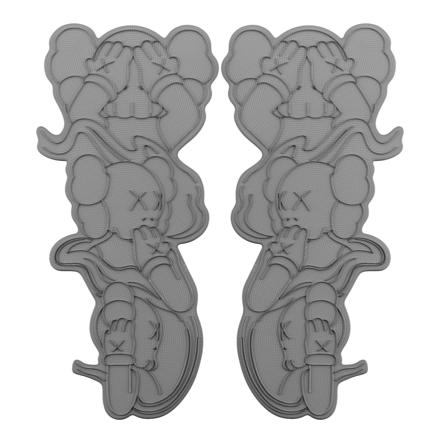 Kaws Neon Sign 3D model_3