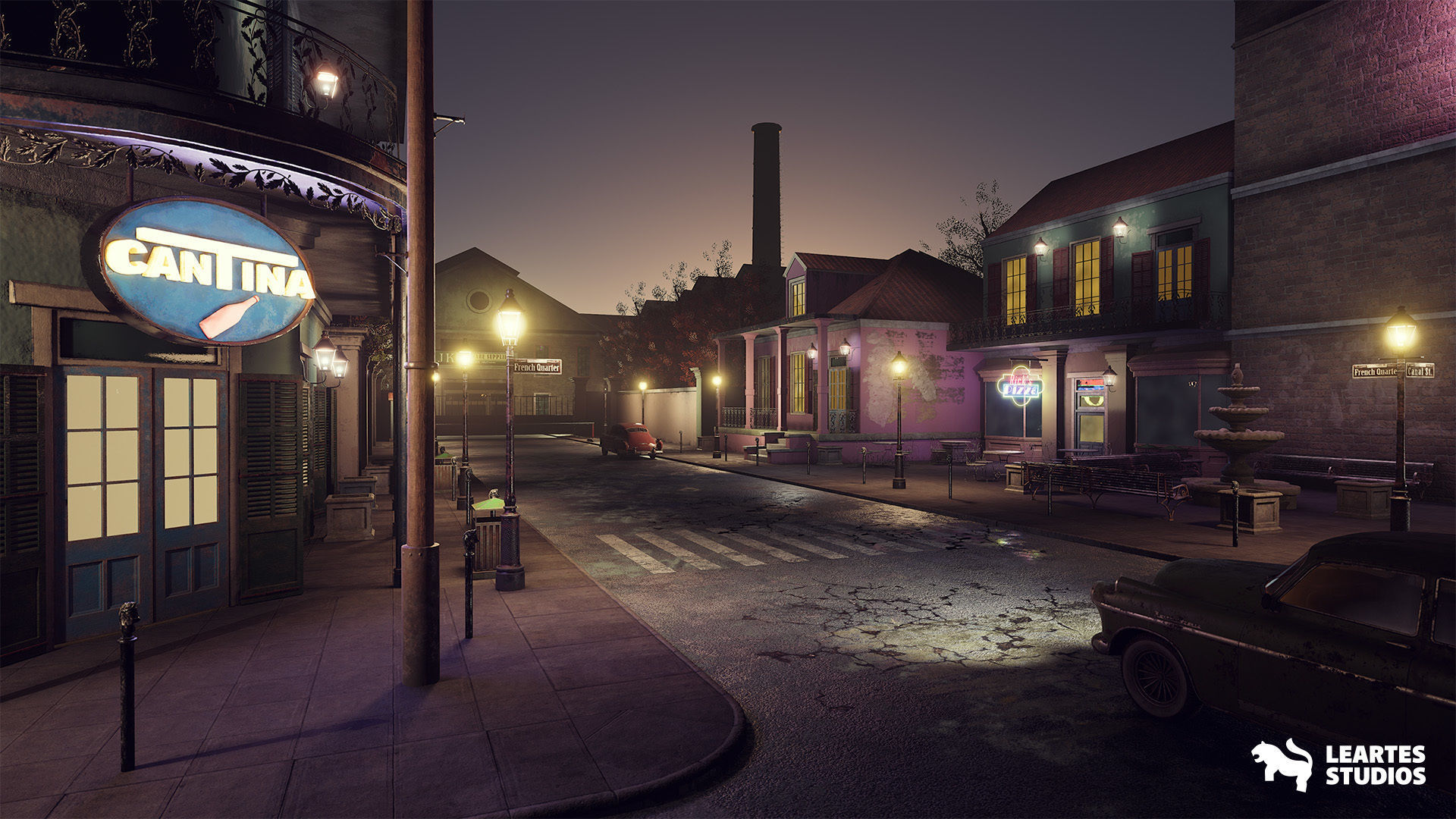 1900s Environments Mega Bundle Prop Packs 5 Environments Low-poly 3D model_13