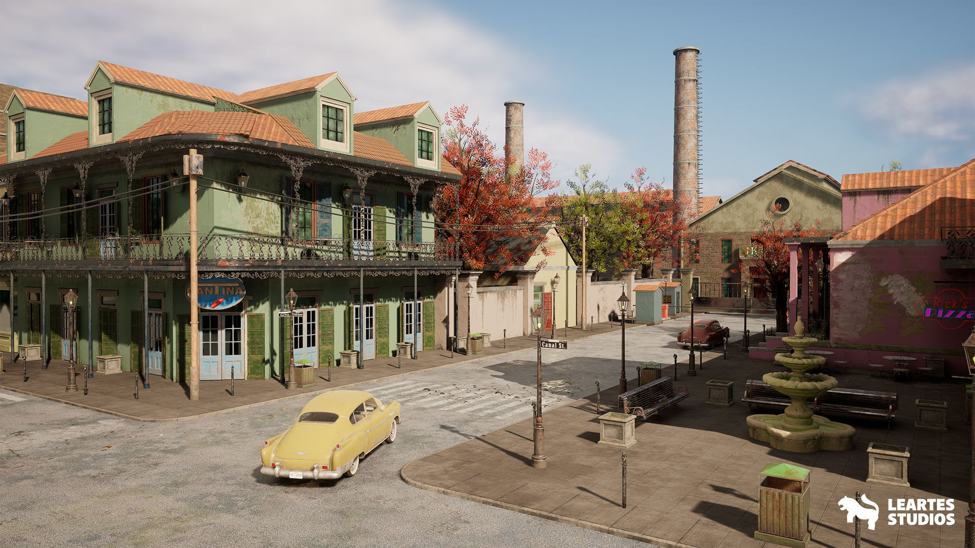 1900s Environments Mega Bundle Prop Packs 5 Environments Low-poly 3D model_15