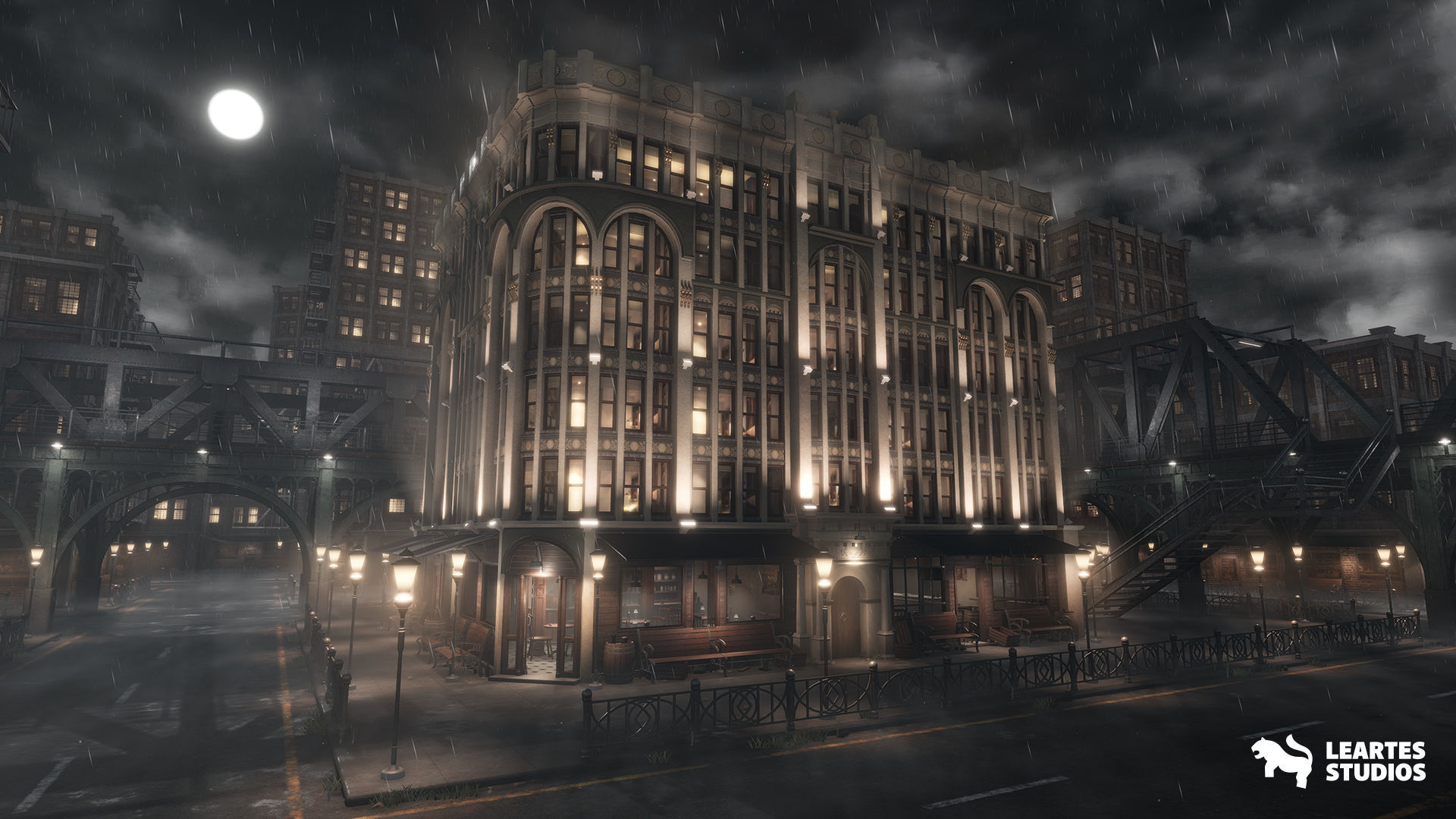 1900s Environments Mega Bundle Prop Packs 5 Environments Low-poly 3D model_7