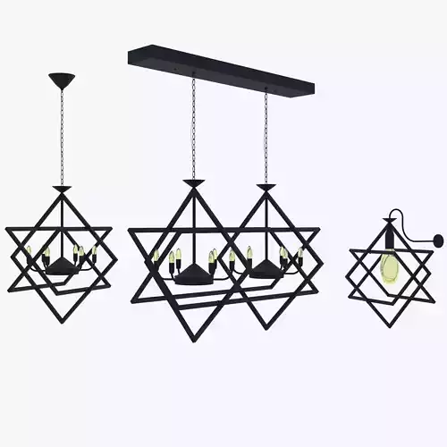 modern metal chandelier in 3 model high quality models