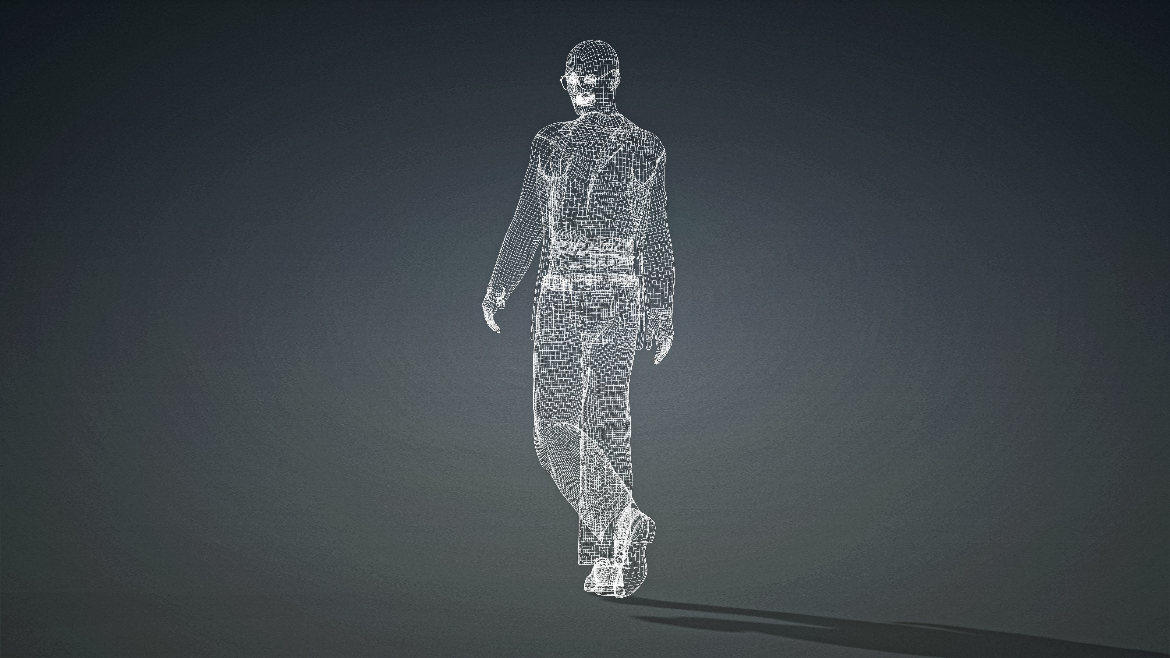 High Quality Male Gangster Low-poly 3D model_17