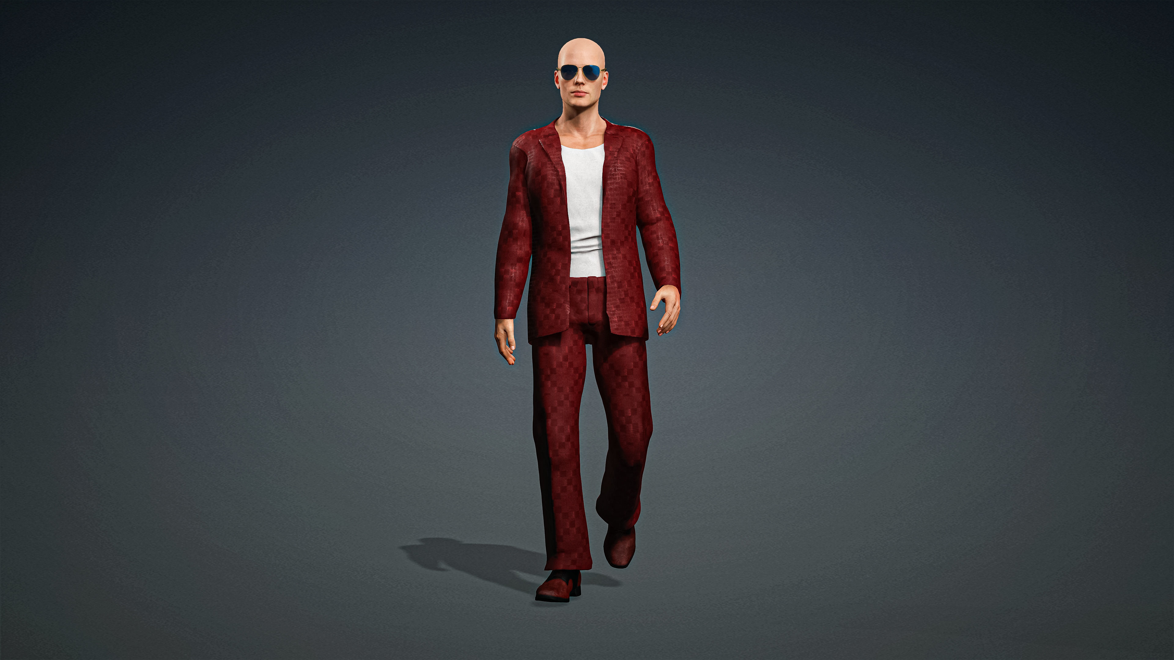 High Quality Male Gangster Low-poly 3D model_3