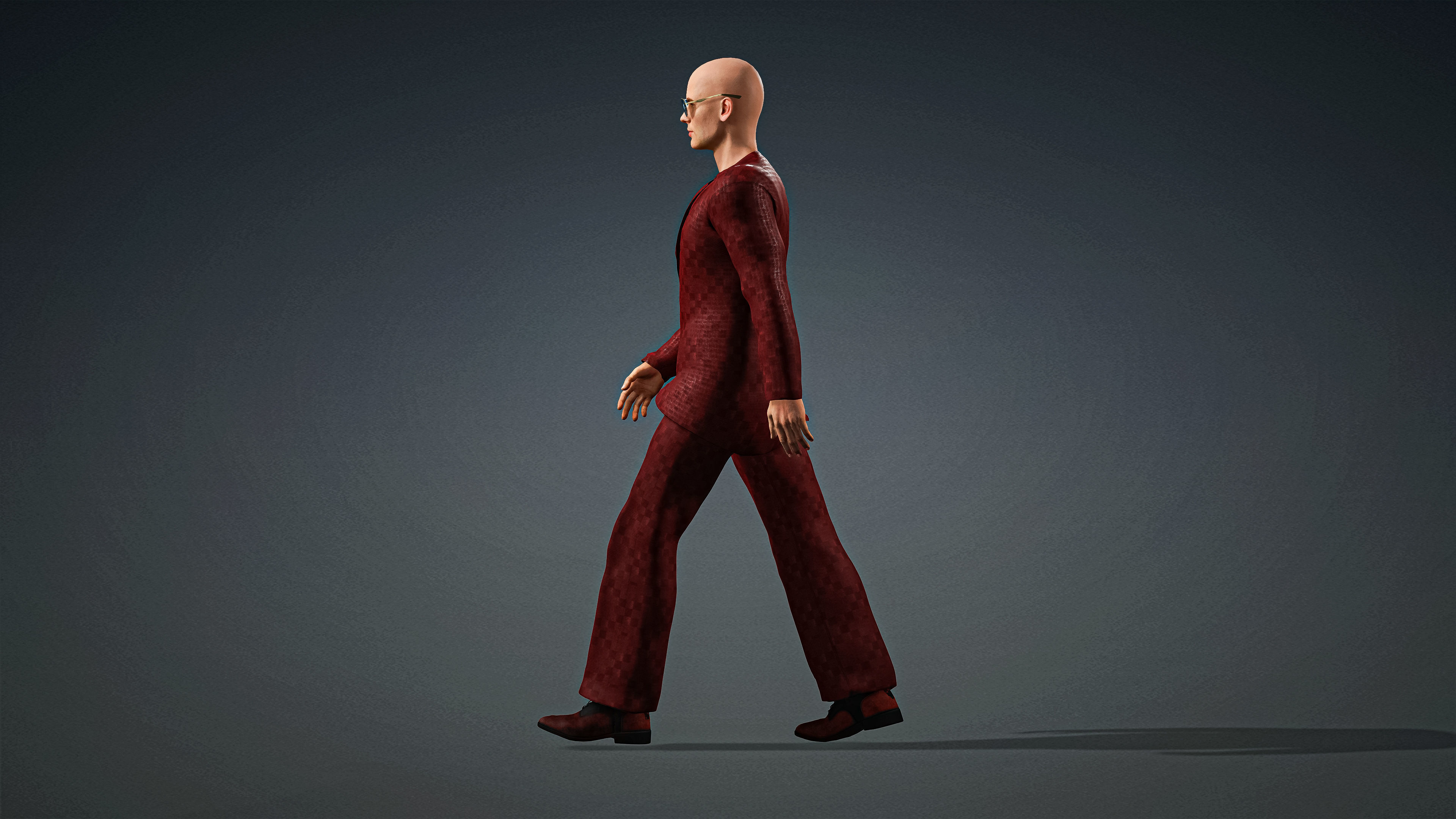 High Quality Male Gangster Low-poly 3D model_5