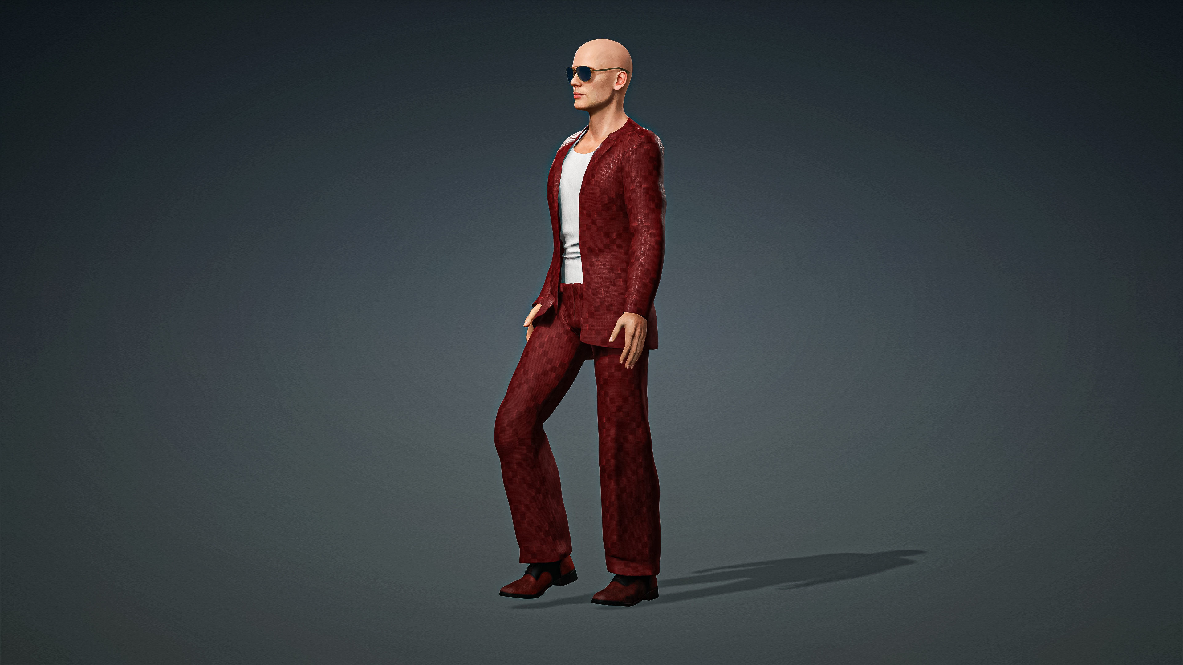 High Quality Male Gangster Low-poly 3D model_4