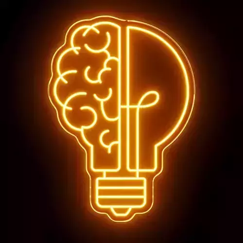 Lightbulb Brain Neon Sign