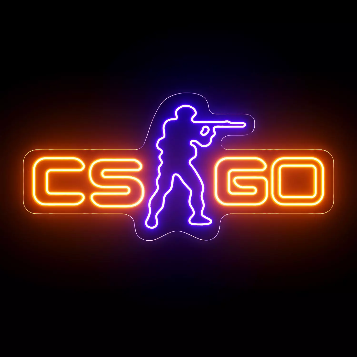 Counter Strike Neon Sign 3D model