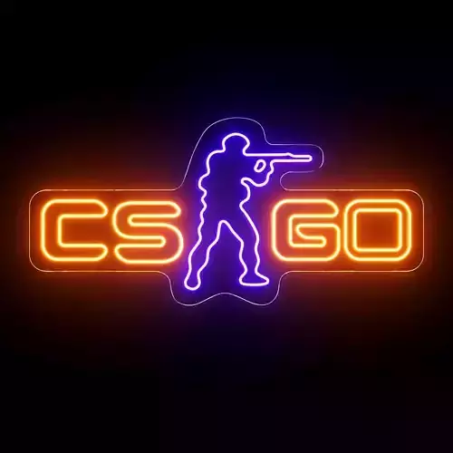 Counter Strike Neon Sign 3D model