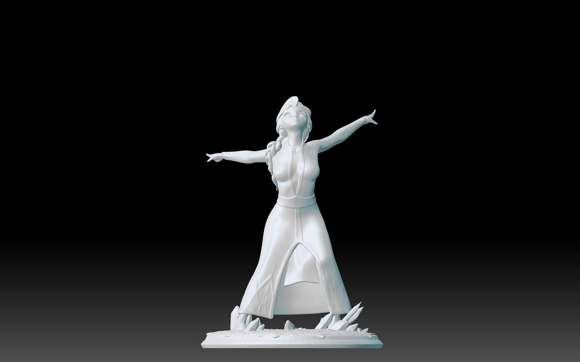 PRINCESS ELSA 3D 3D print model_7