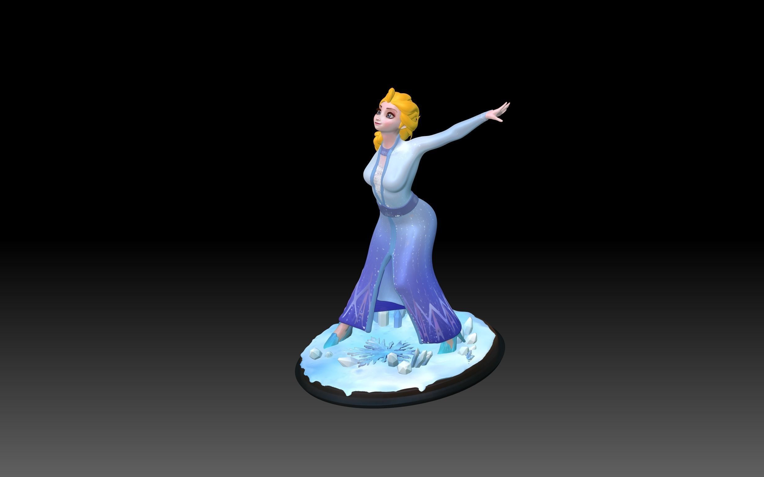 PRINCESS ELSA 3D 3D print model_5