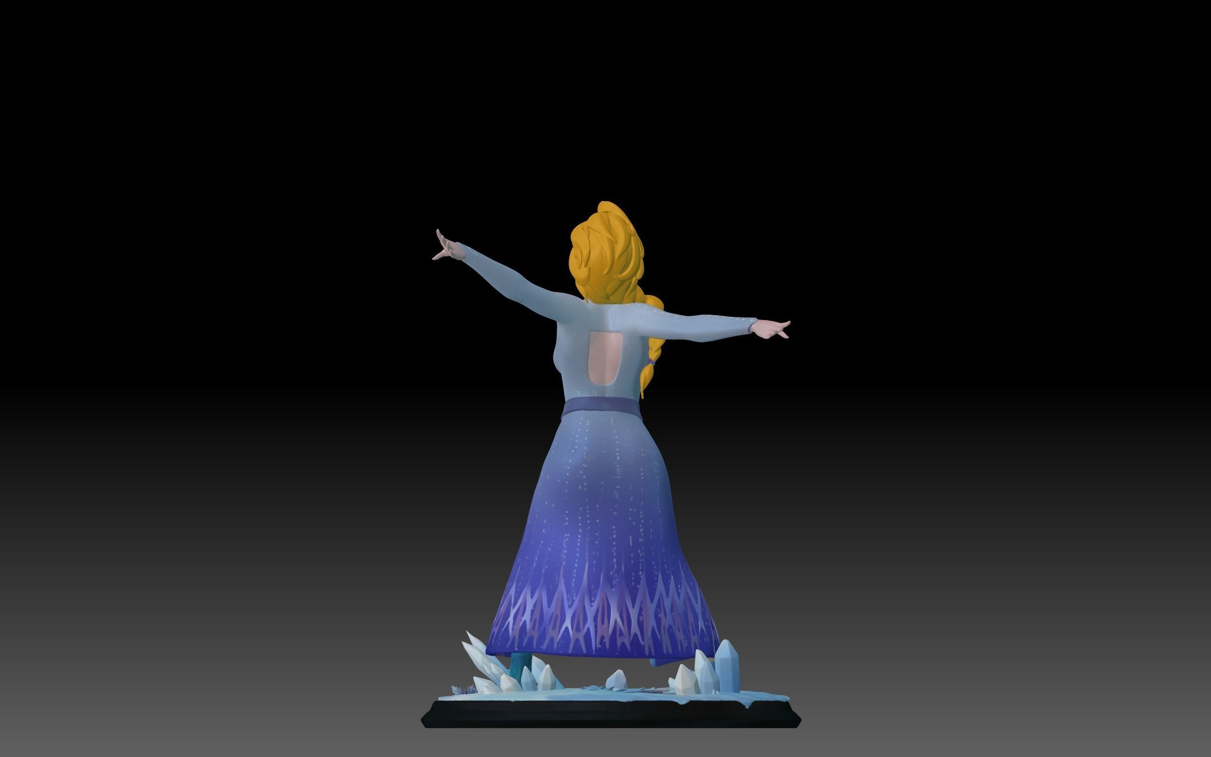 PRINCESS ELSA 3D 3D print model_14