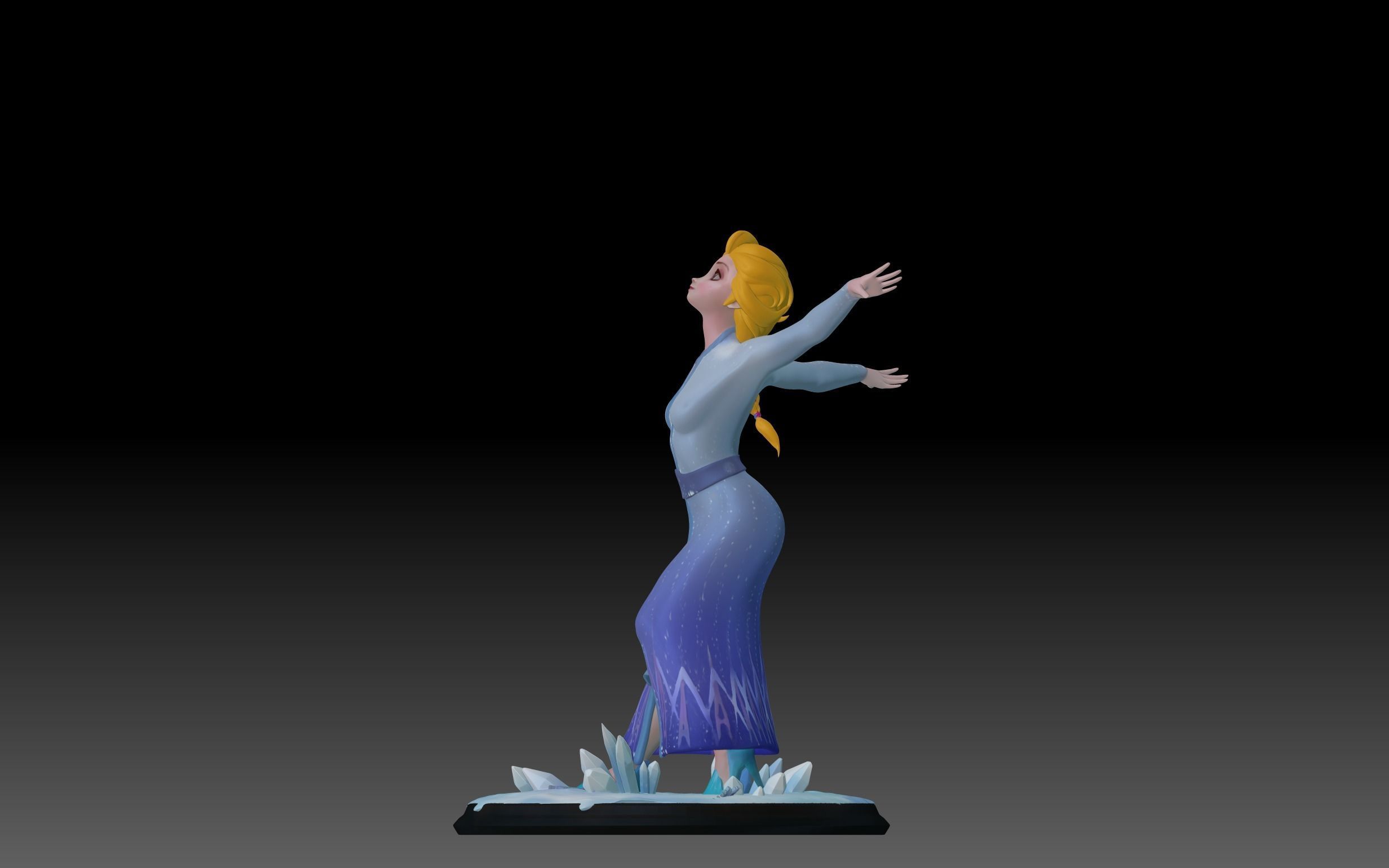 PRINCESS ELSA 3D 3D print model_18