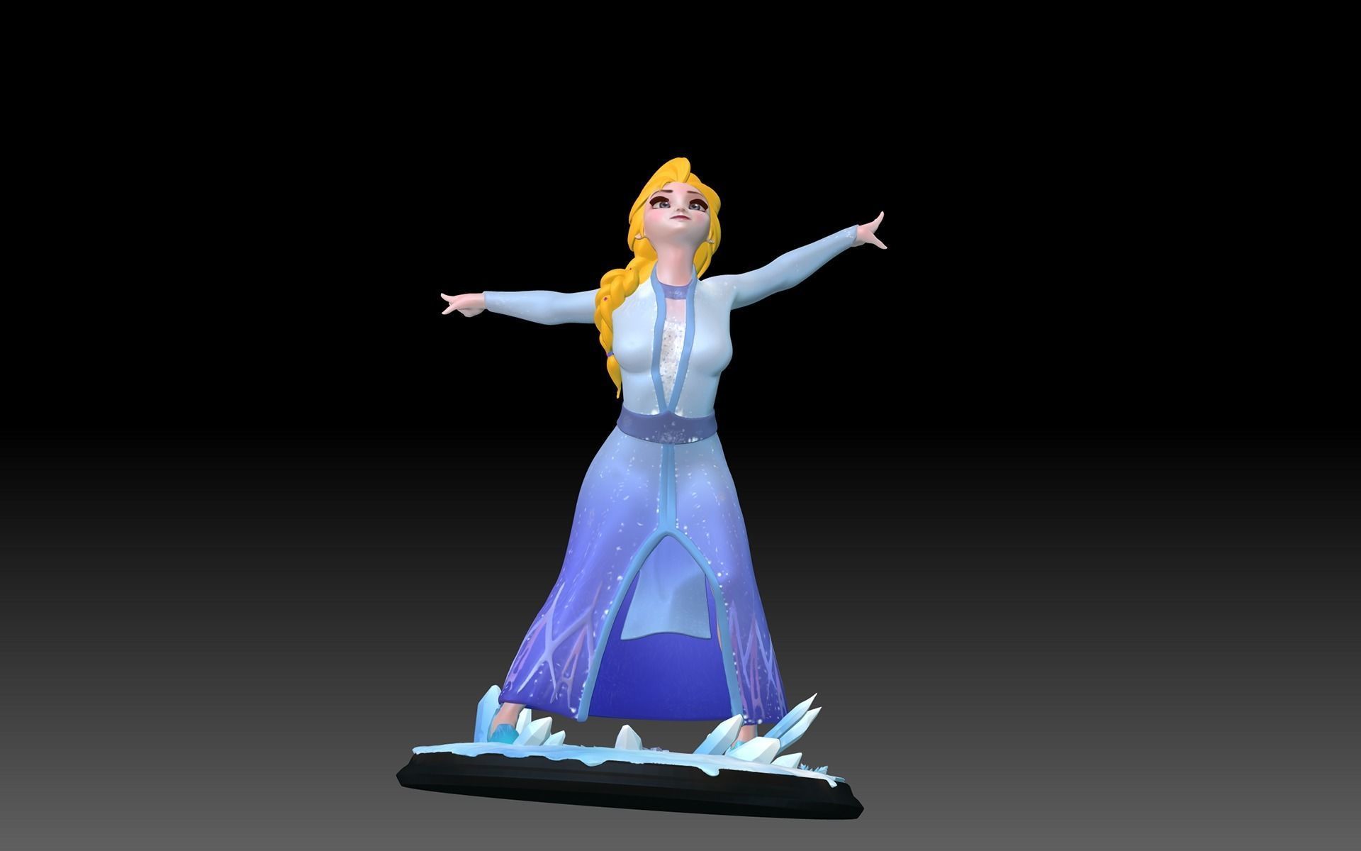 PRINCESS ELSA 3D 3D print model_1