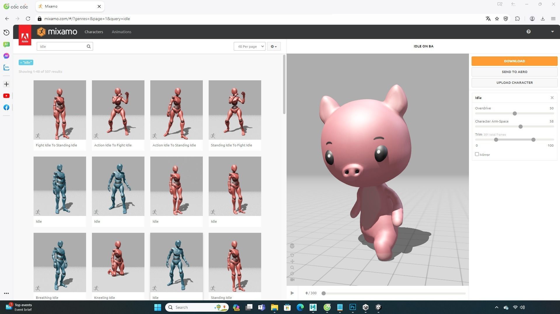 Pig low poly animated v001 Low-poly 3D model_2