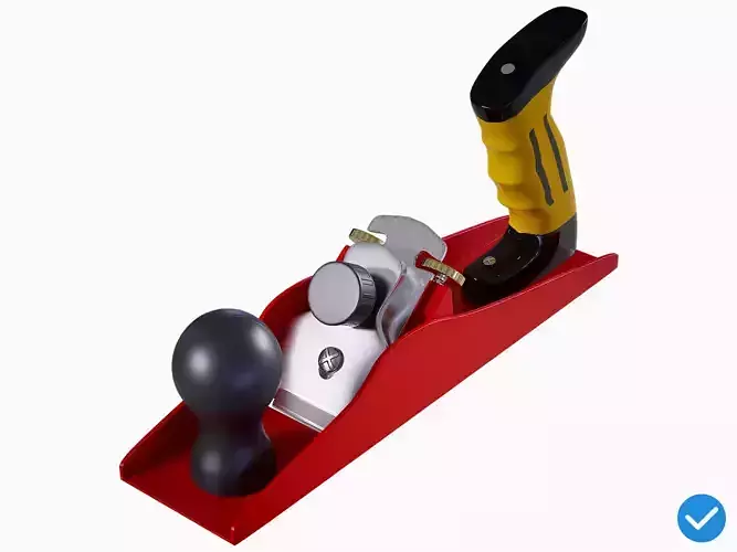 Hand Bench Plane Red PBR Low-poly 3D model