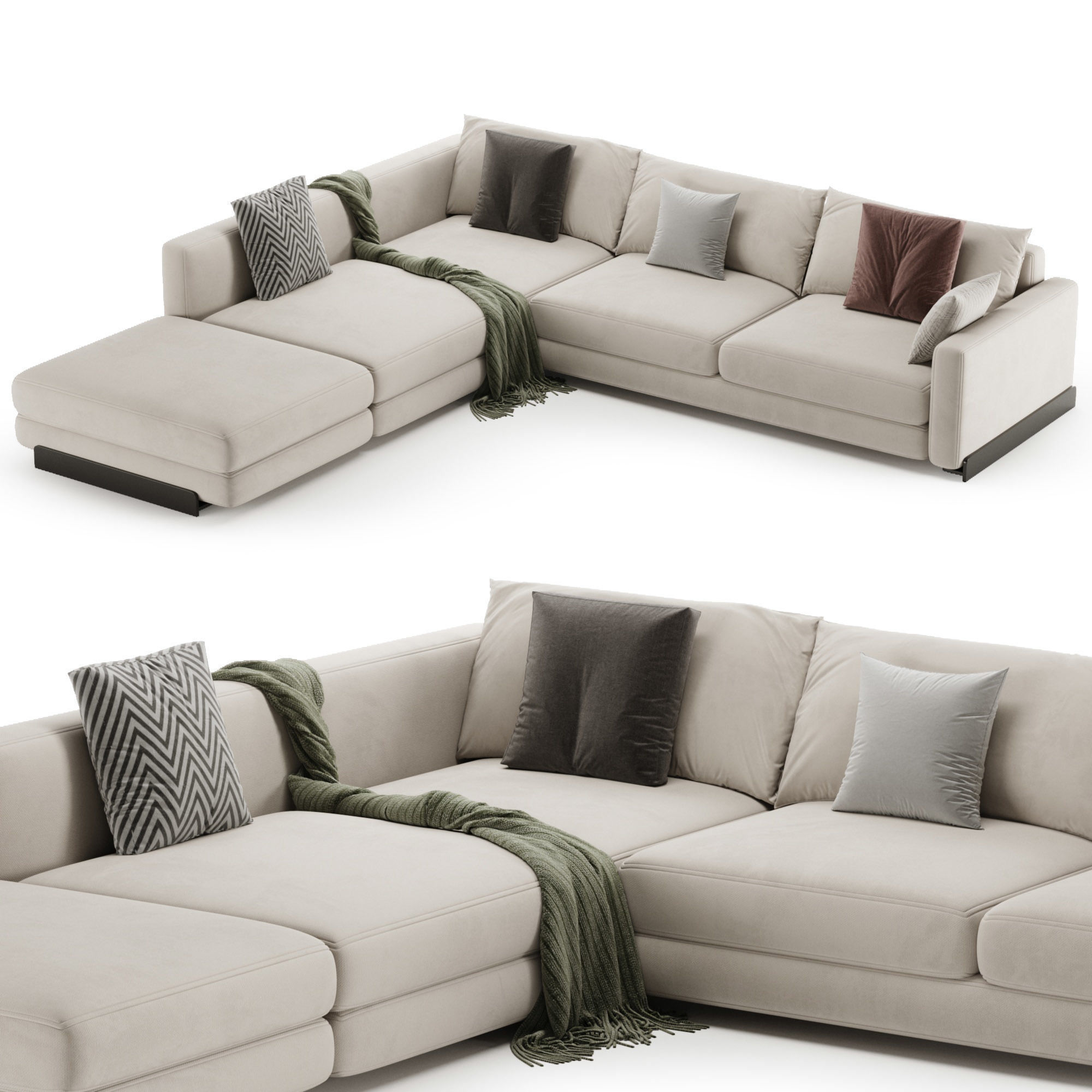 Arflex Rendez-Vous D 120 Sofa 3D model_4