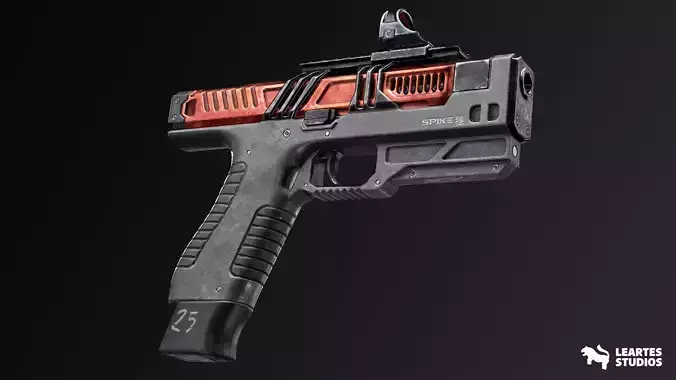Cyberpunk Handgun - Dragon Low-poly 3D model