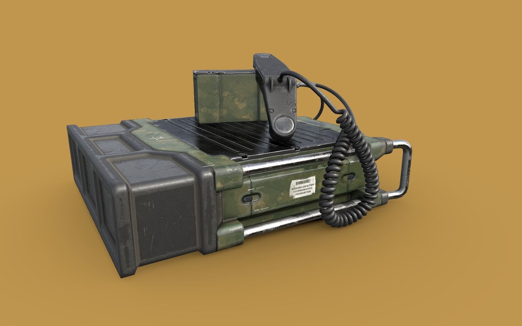 Military Radio Low-poly 3D model_11