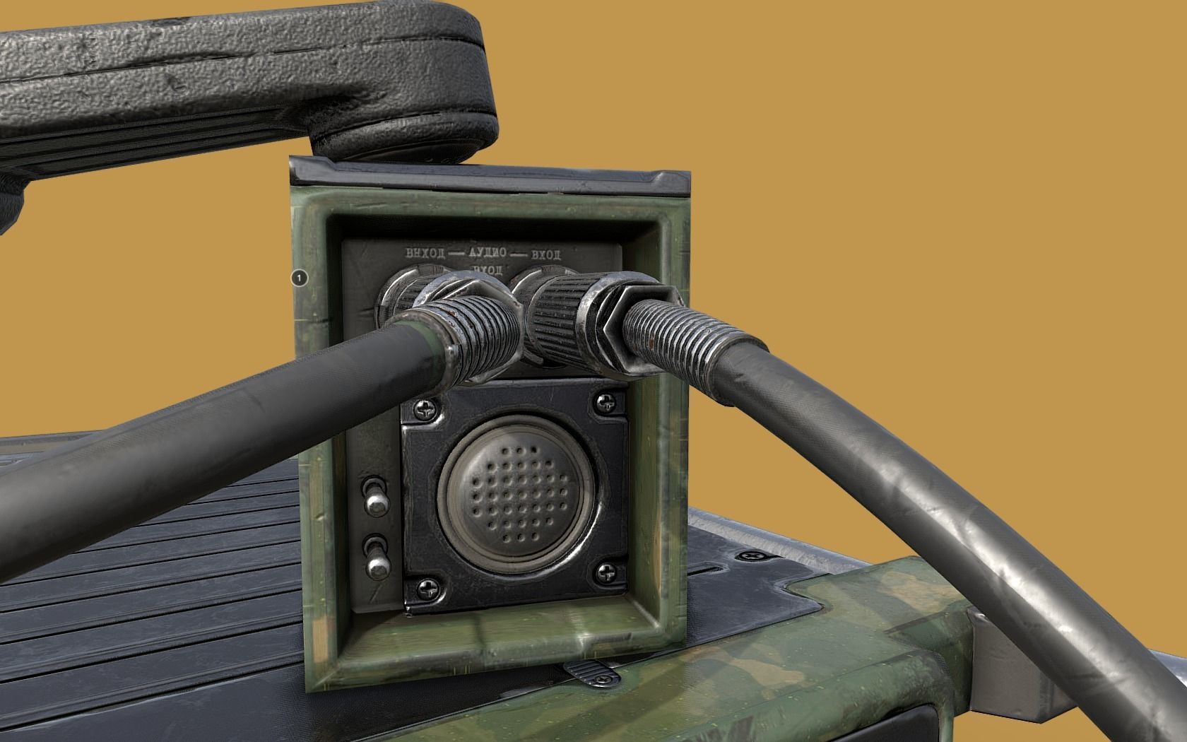 Military Radio Low-poly 3D model_8