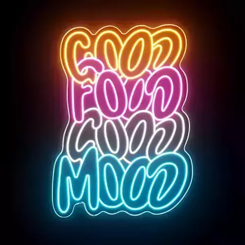 Good Food Good Mood Neon Sign