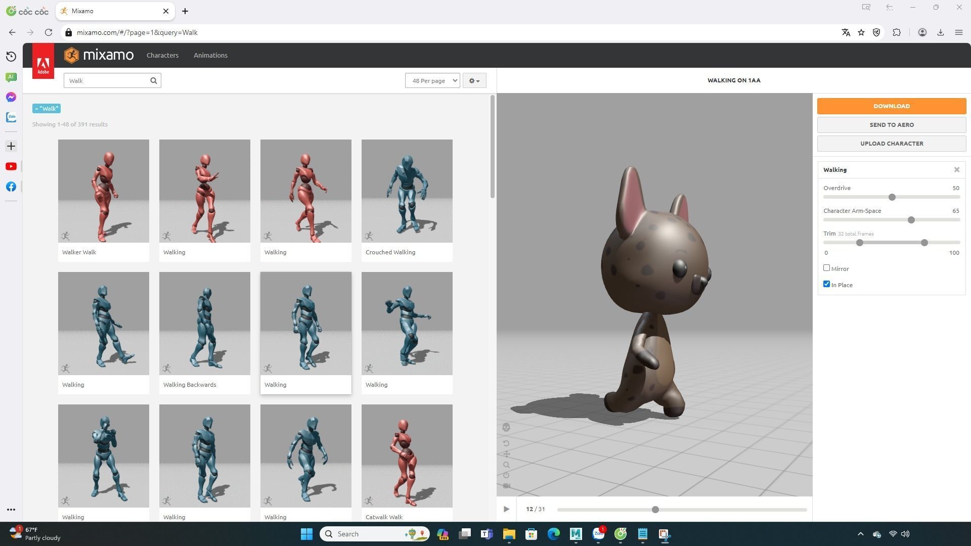  Ratel low poly animated v001 Low-poly 3D model_2