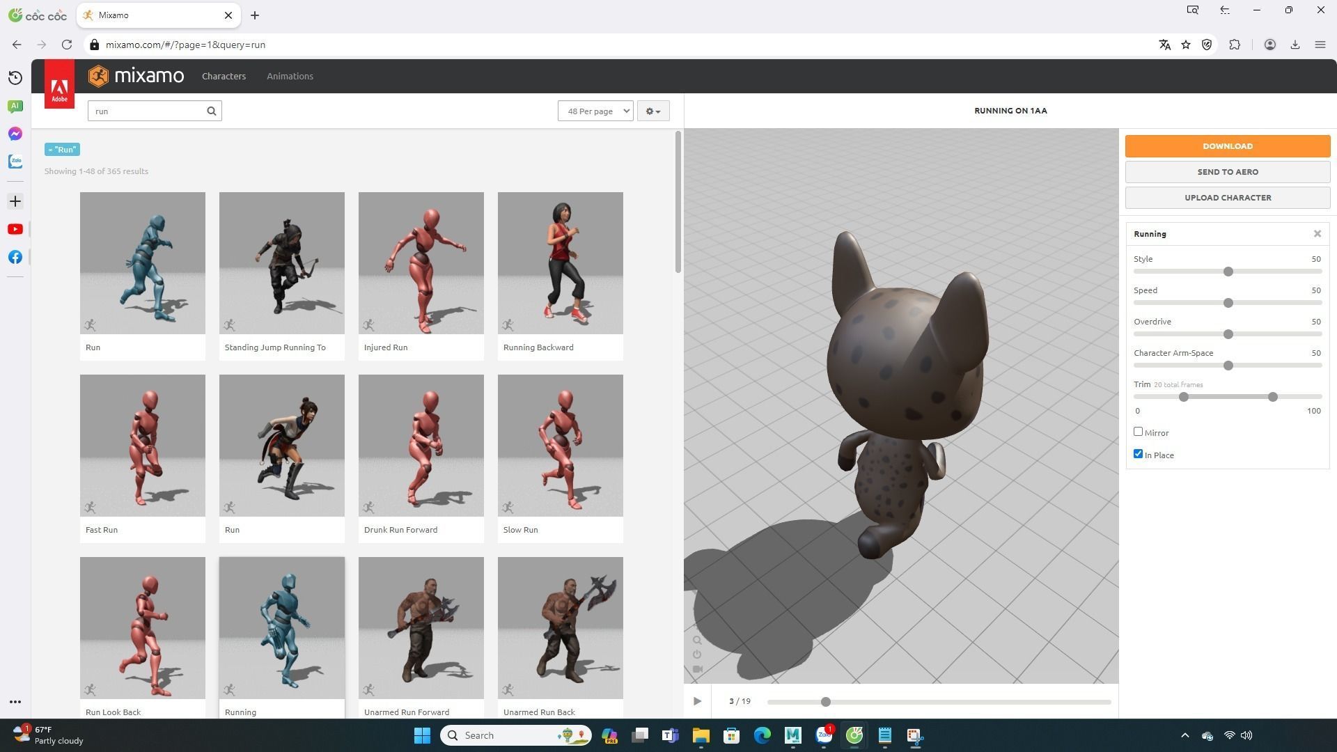  Ratel low poly animated v001 Low-poly 3D model_3