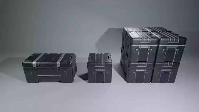 Sci-Fi Industrial Military Crates 