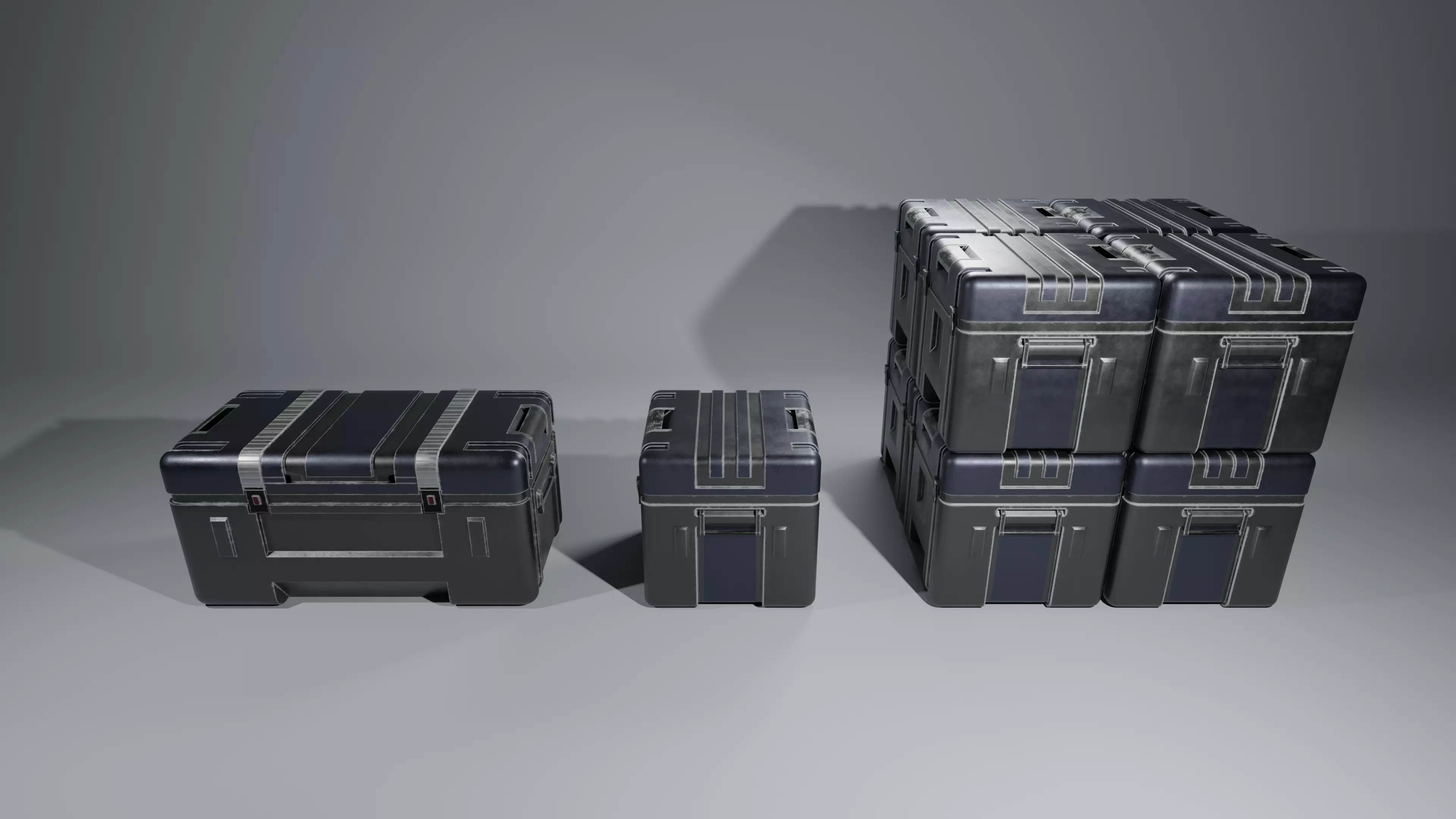 Sci-Fi Industrial Military Crates 3D model_0