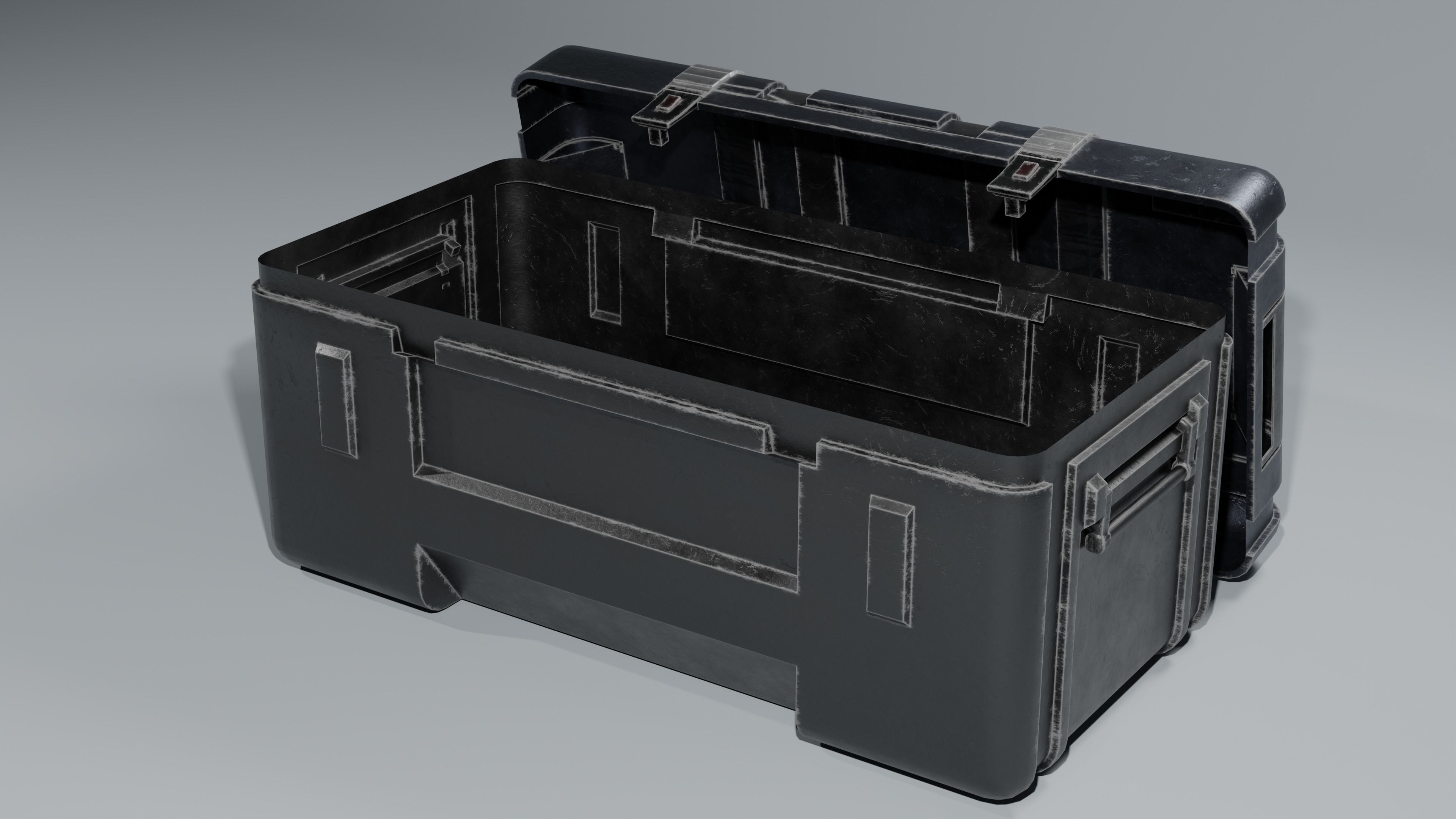Sci-Fi Industrial Military Crates 3D model_4