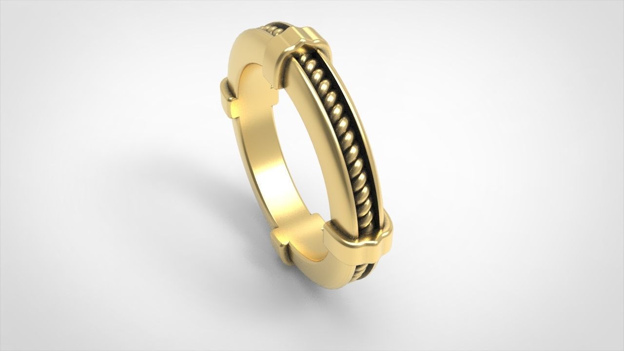 Wedding ring men or unisex  18 sizes europe sizes 3d model  3D print model_6