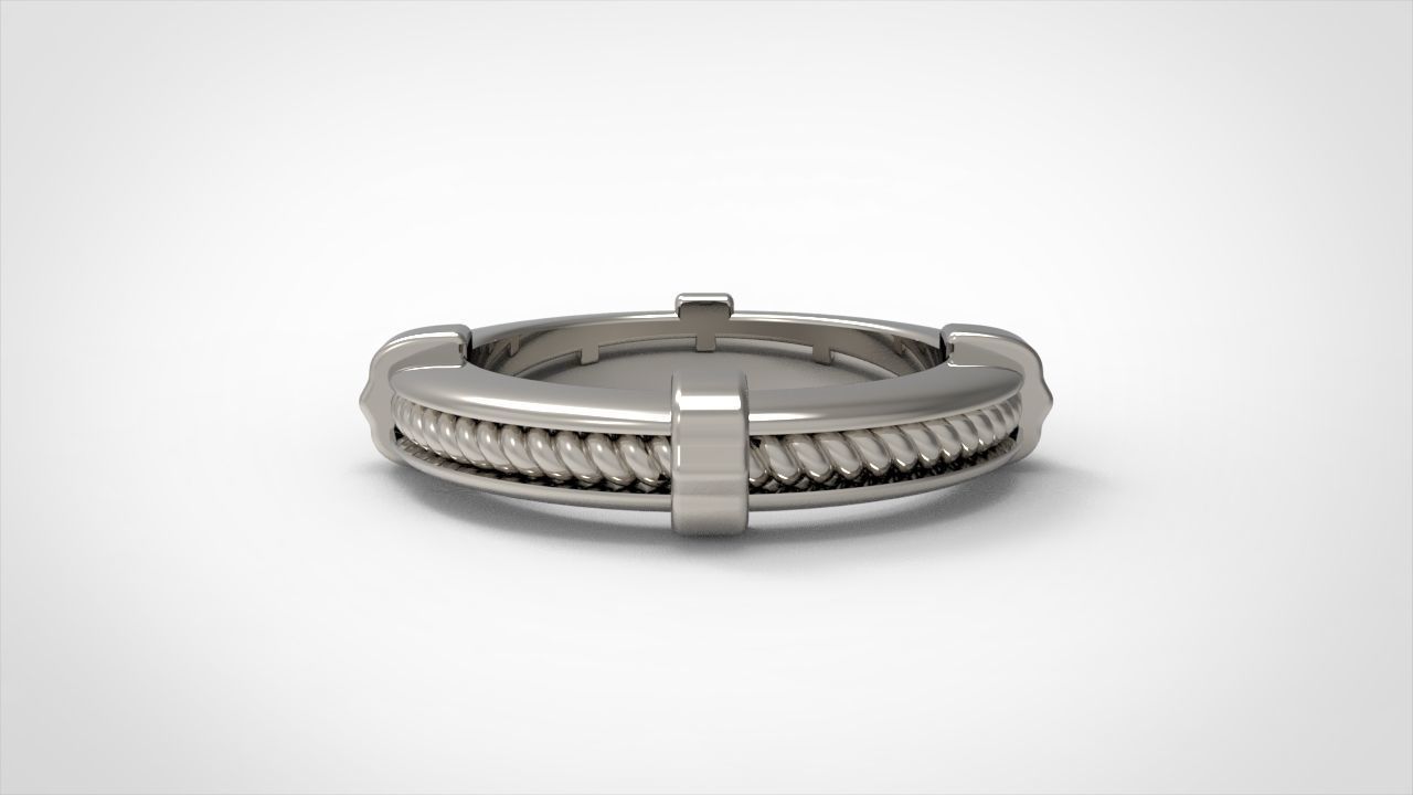 Wedding ring men or unisex  18 sizes europe sizes 3d model  3D print model_1
