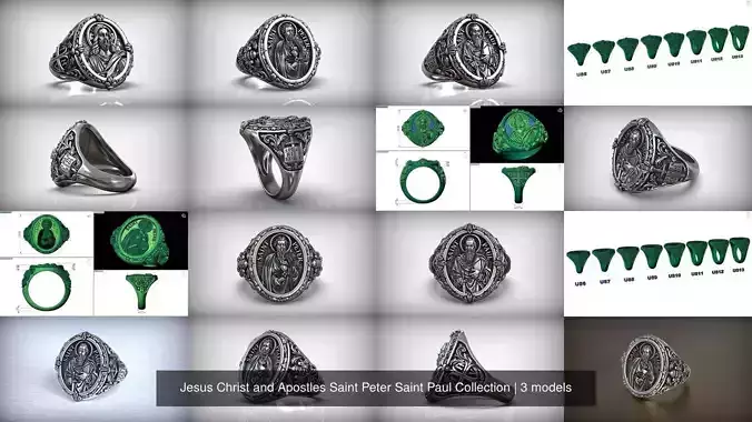 Jesus Christ and Apostles Saint Peter Saint Paul Collection