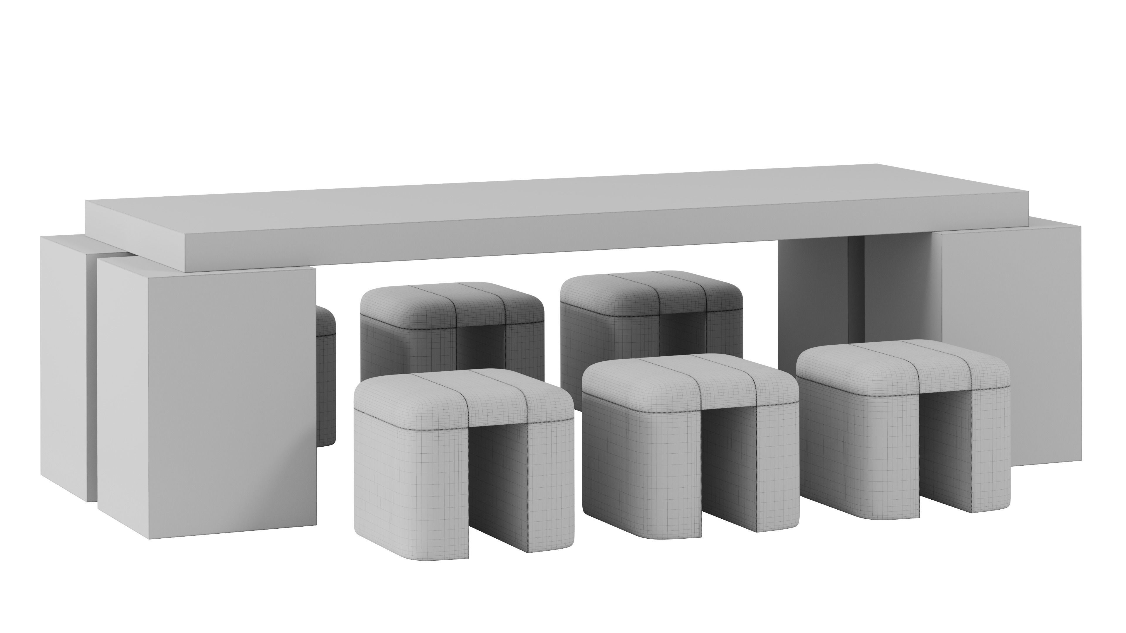 M010 DINING SET BY MONOLITH  3D model_2