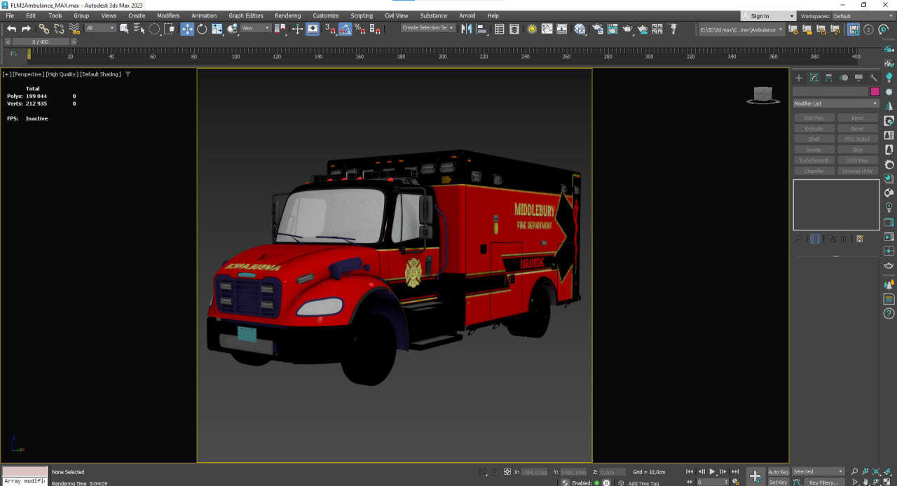 Freightliner M2 106  Ambulance Low-poly 3D model_56