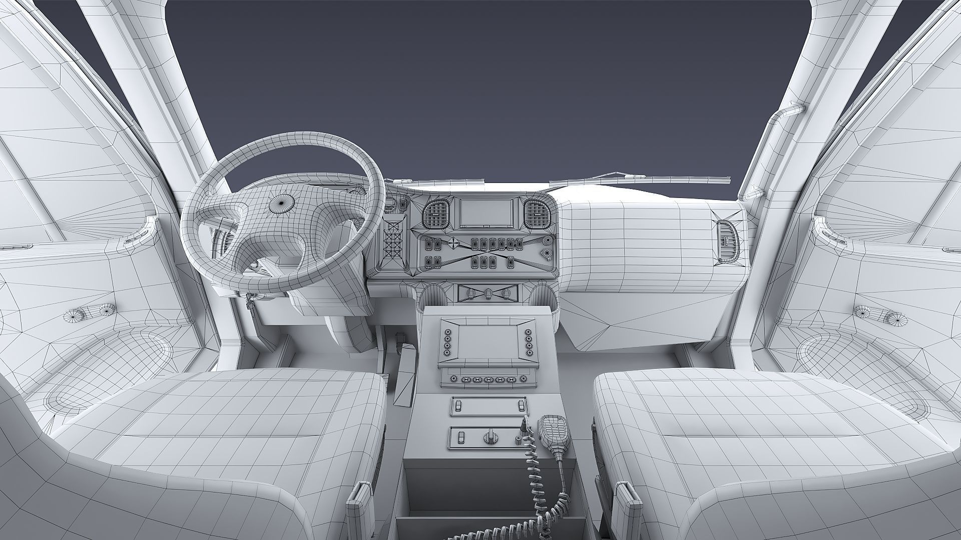 Freightliner M2 106  Ambulance Low-poly 3D model_45