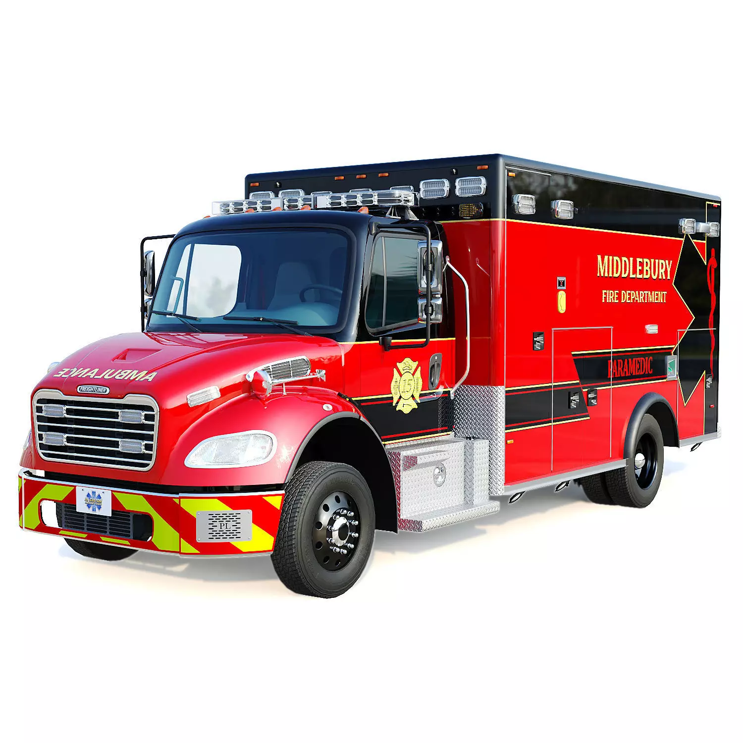 Freightliner M2 106  Ambulance Low-poly 3D model_0