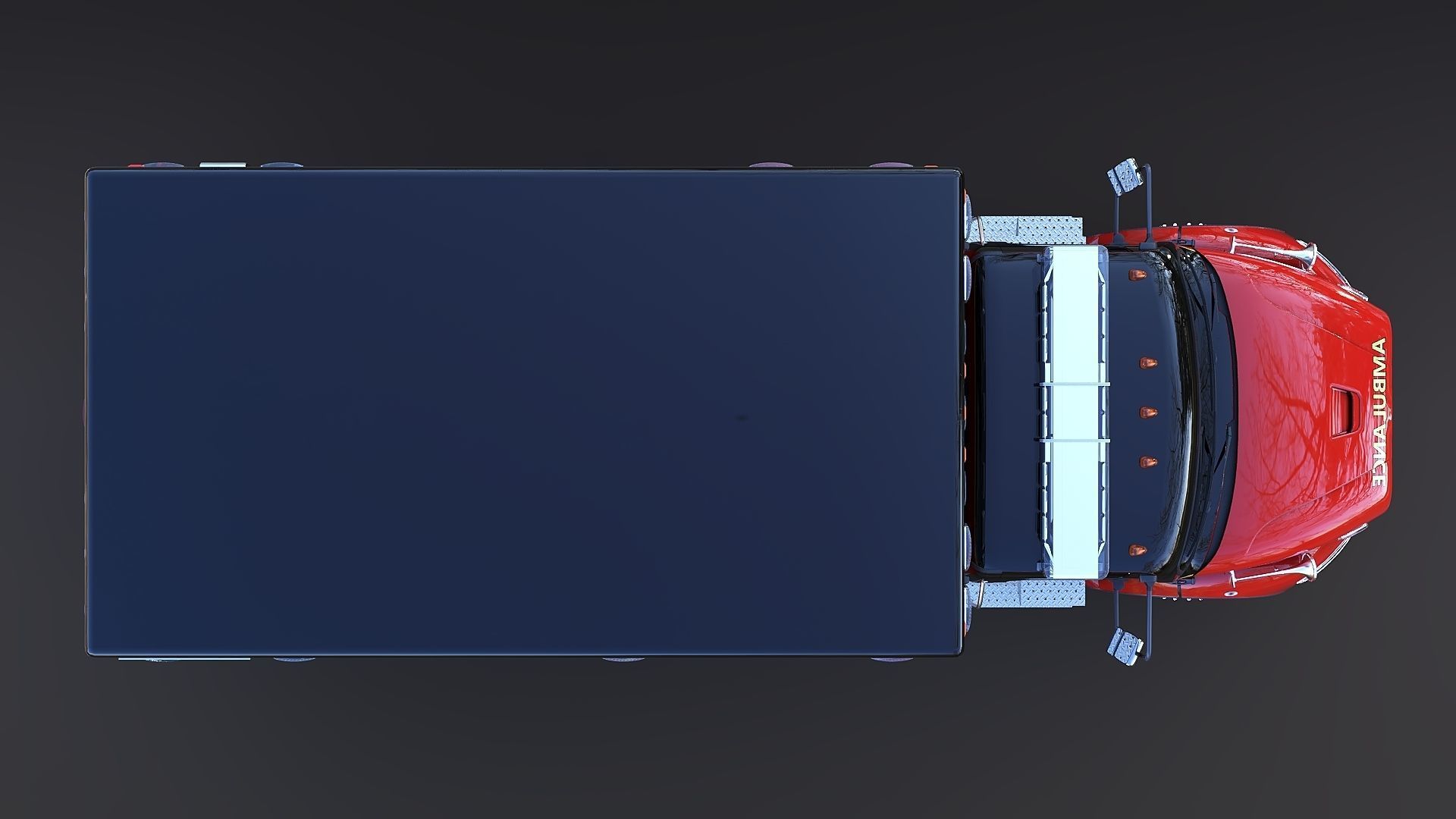 Freightliner M2 106  Ambulance Low-poly 3D model_13