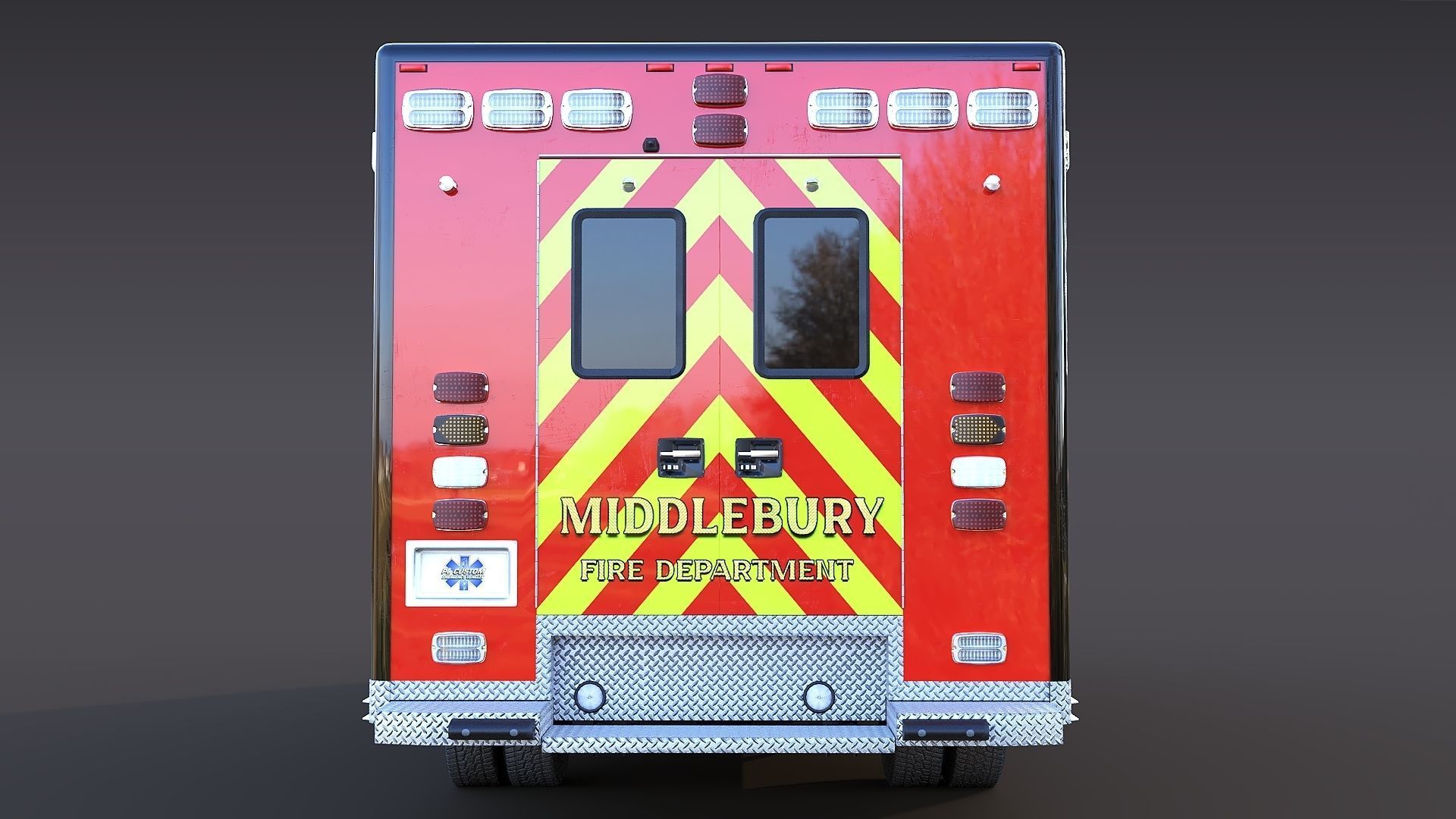 Freightliner M2 106  Ambulance Low-poly 3D model_6