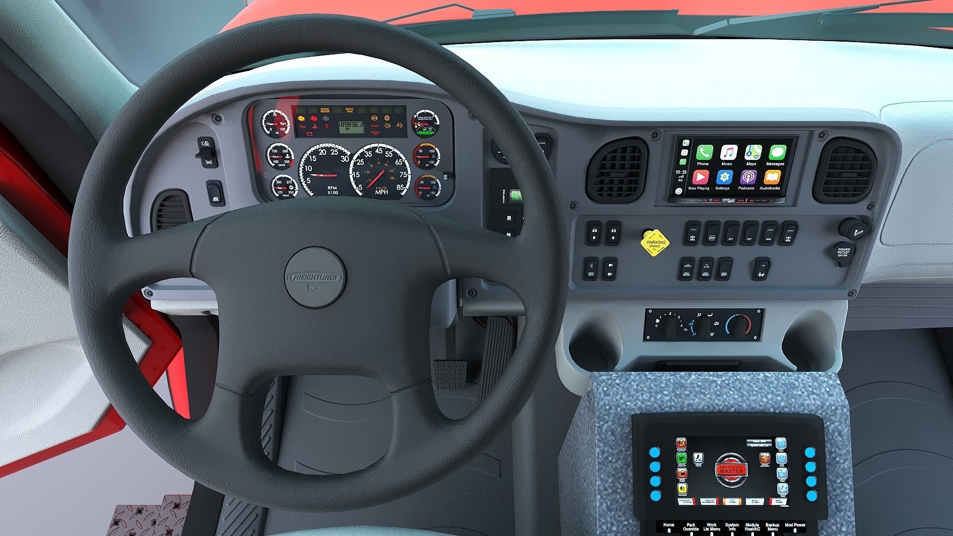 Freightliner M2 106  Ambulance Low-poly 3D model_16