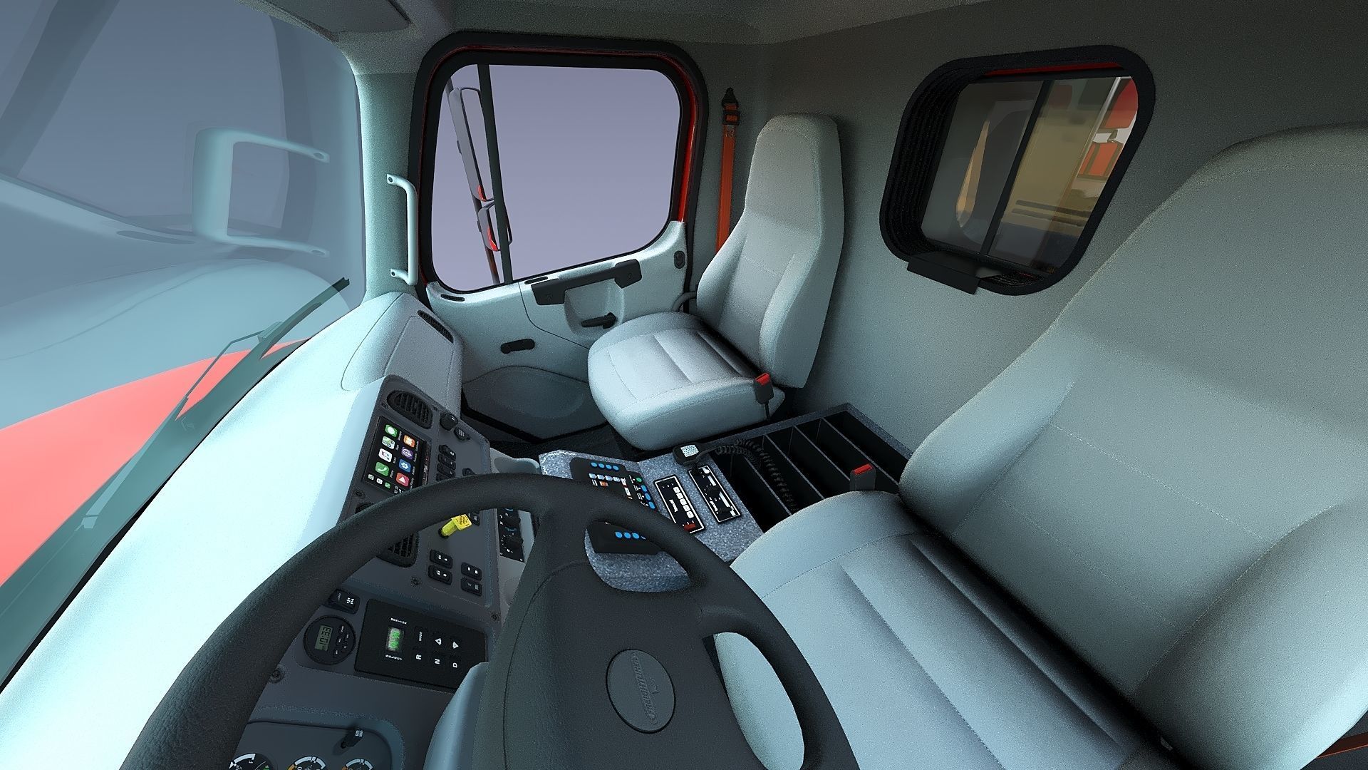Freightliner M2 106  Ambulance Low-poly 3D model_20