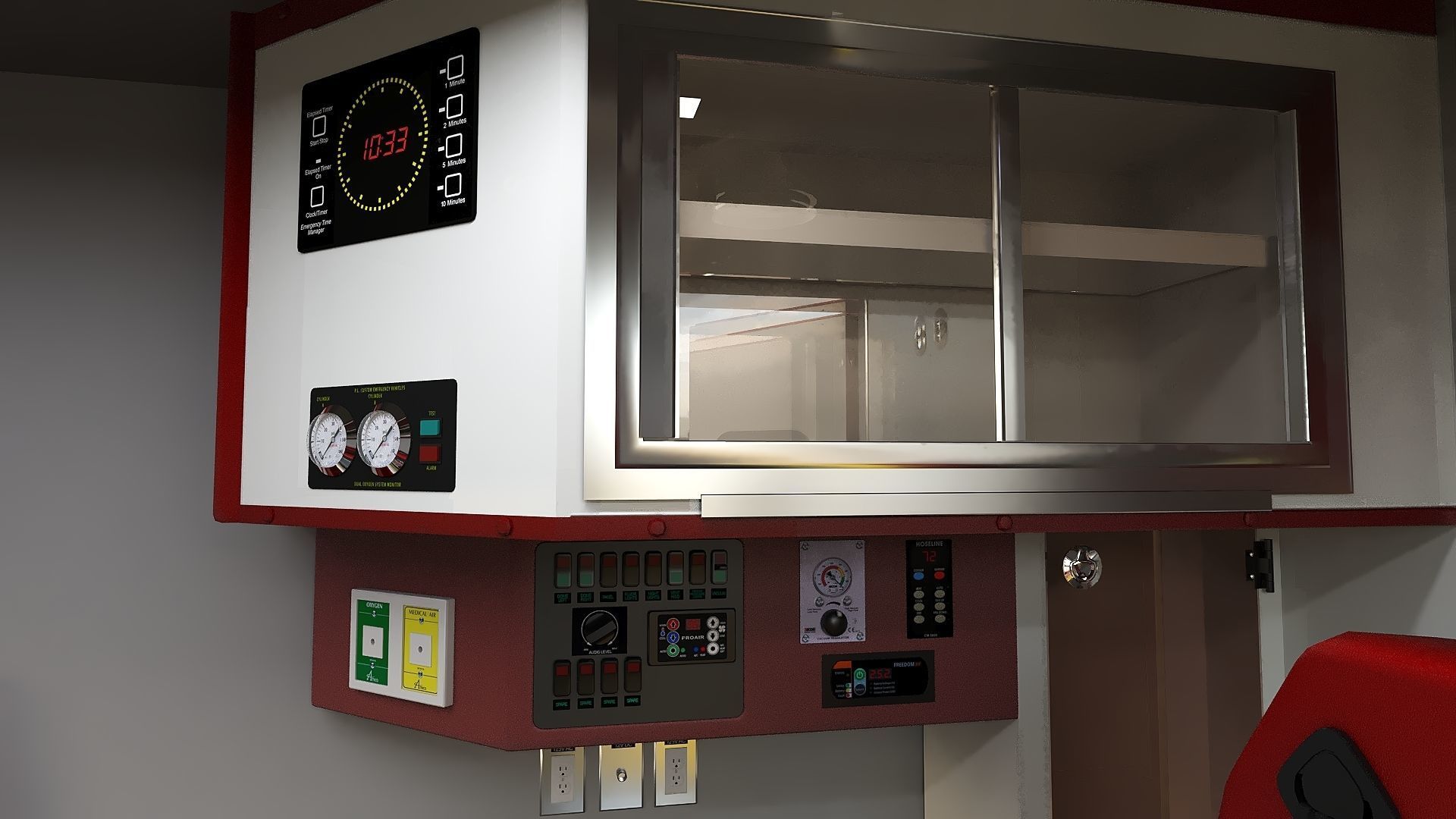 Freightliner M2 106  Ambulance Low-poly 3D model_30