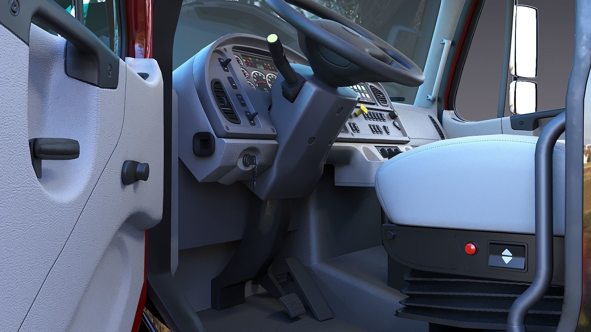 Freightliner M2 106  Ambulance Low-poly 3D model_15