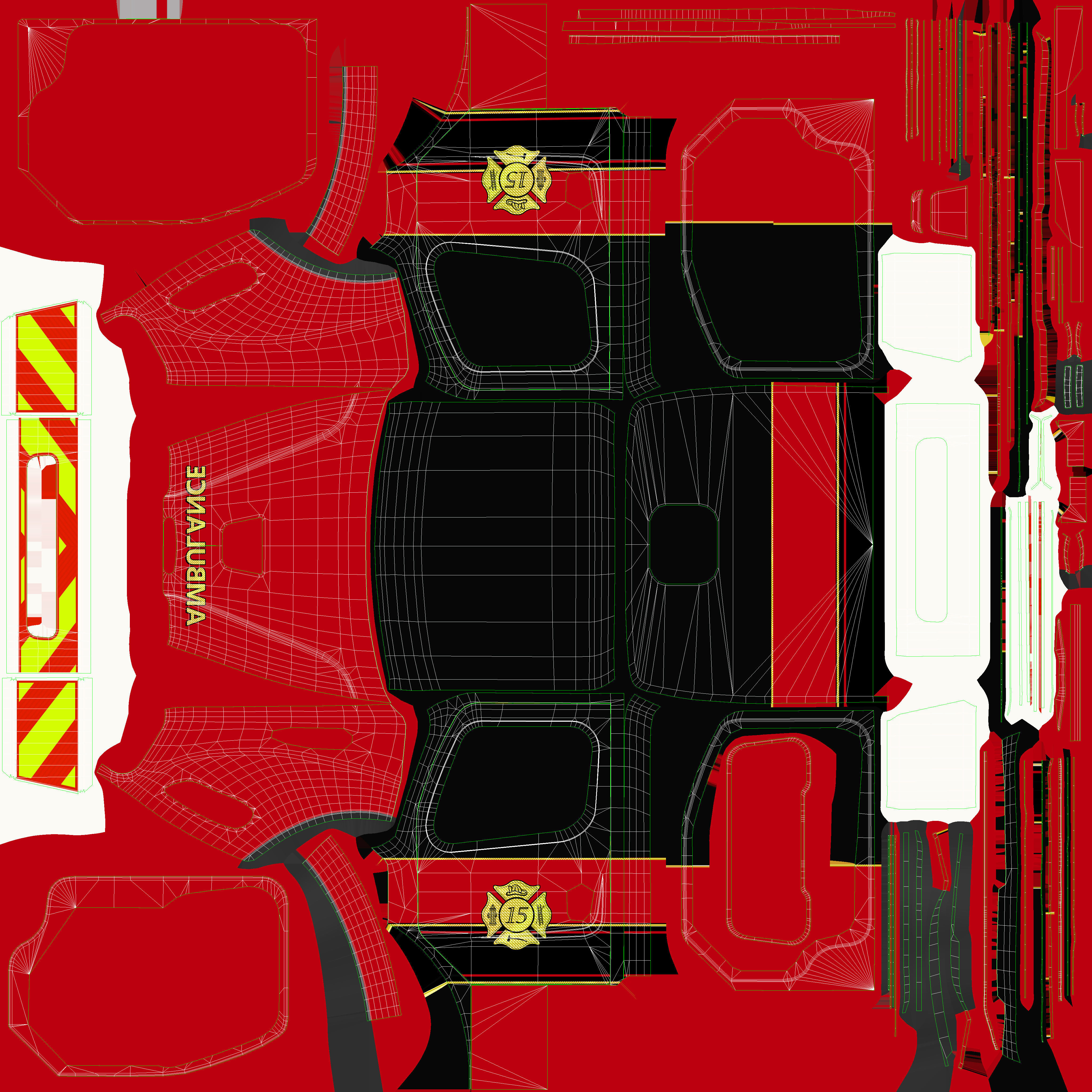 Freightliner M2 106  Ambulance Low-poly 3D model_60