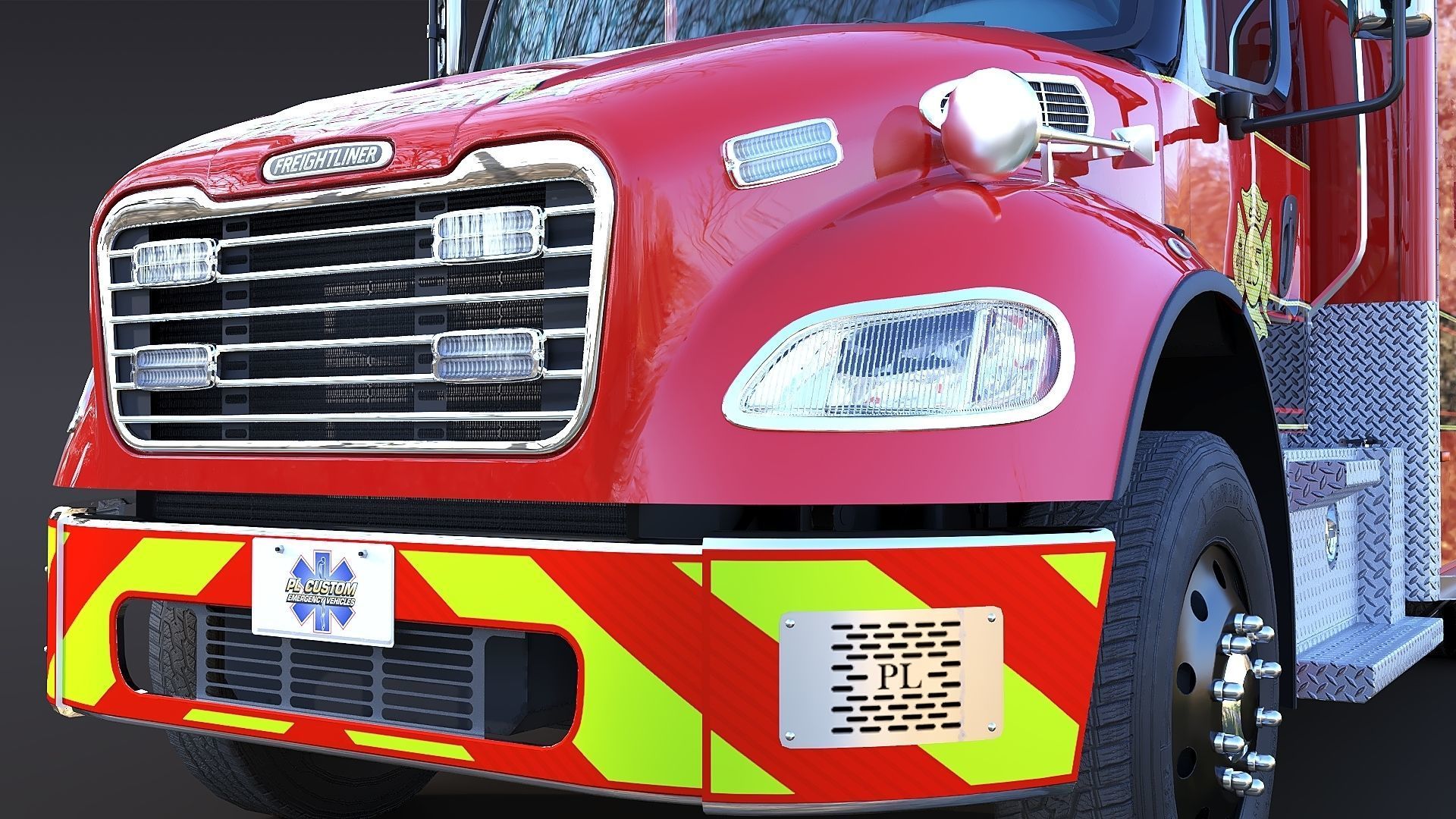 Freightliner M2 106  Ambulance Low-poly 3D model_23