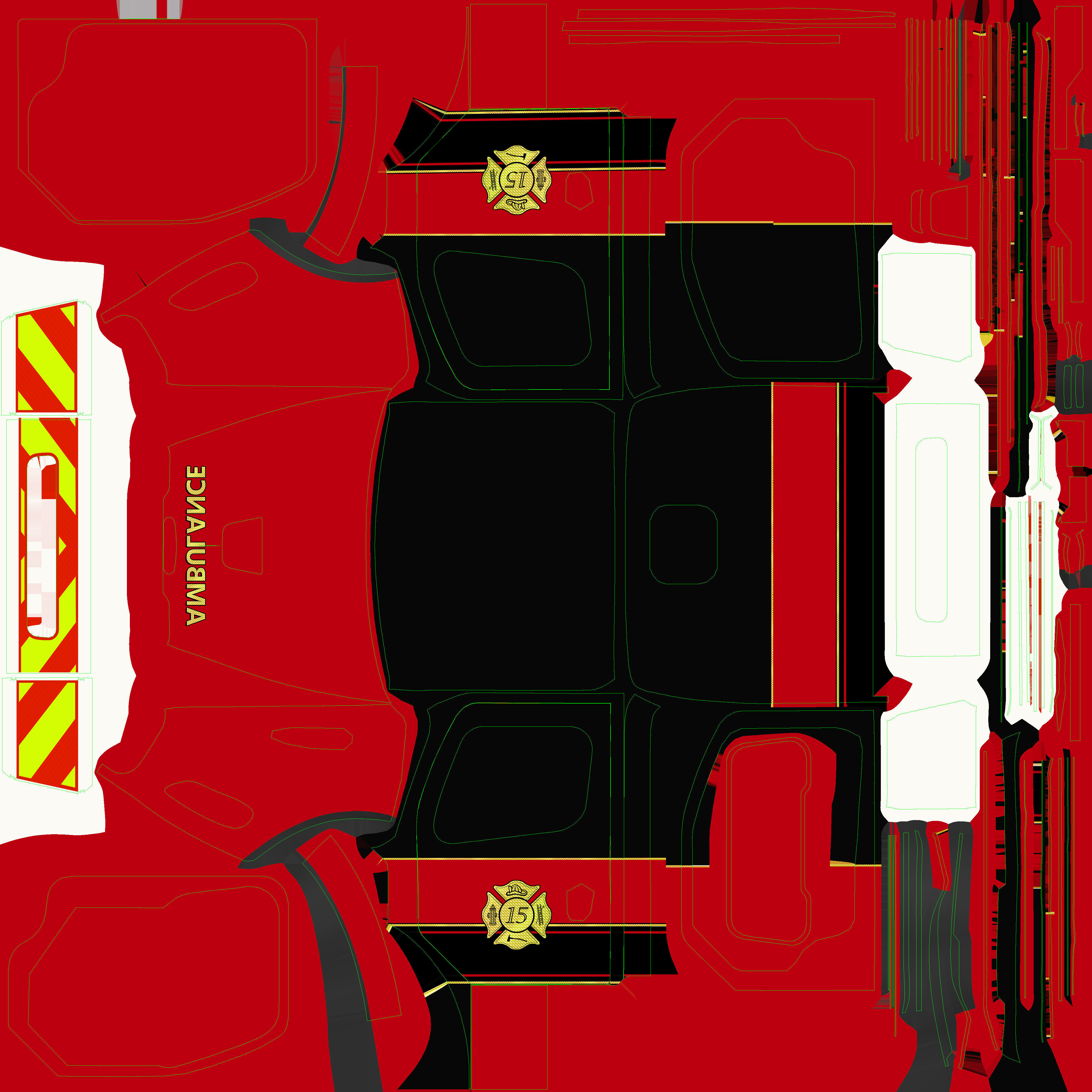 Freightliner M2 106  Ambulance Low-poly 3D model_59