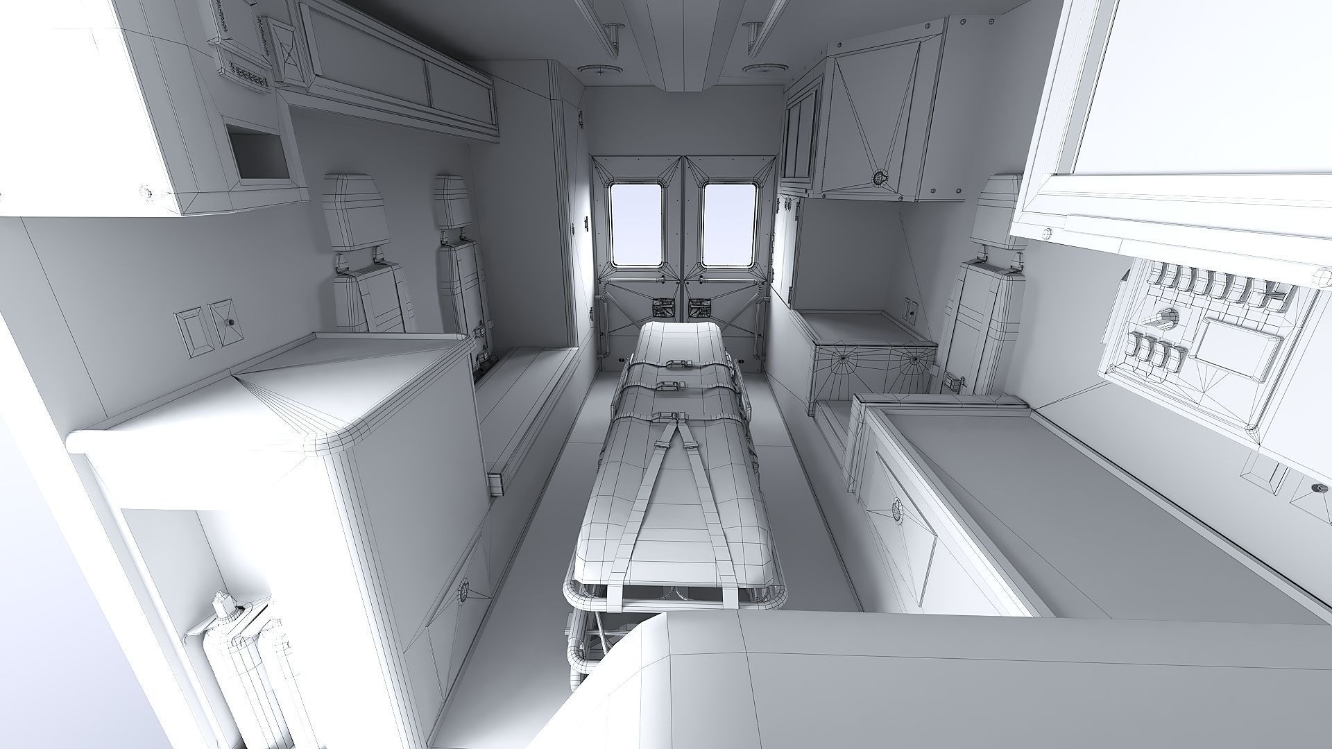 Freightliner M2 106  Ambulance Low-poly 3D model_48