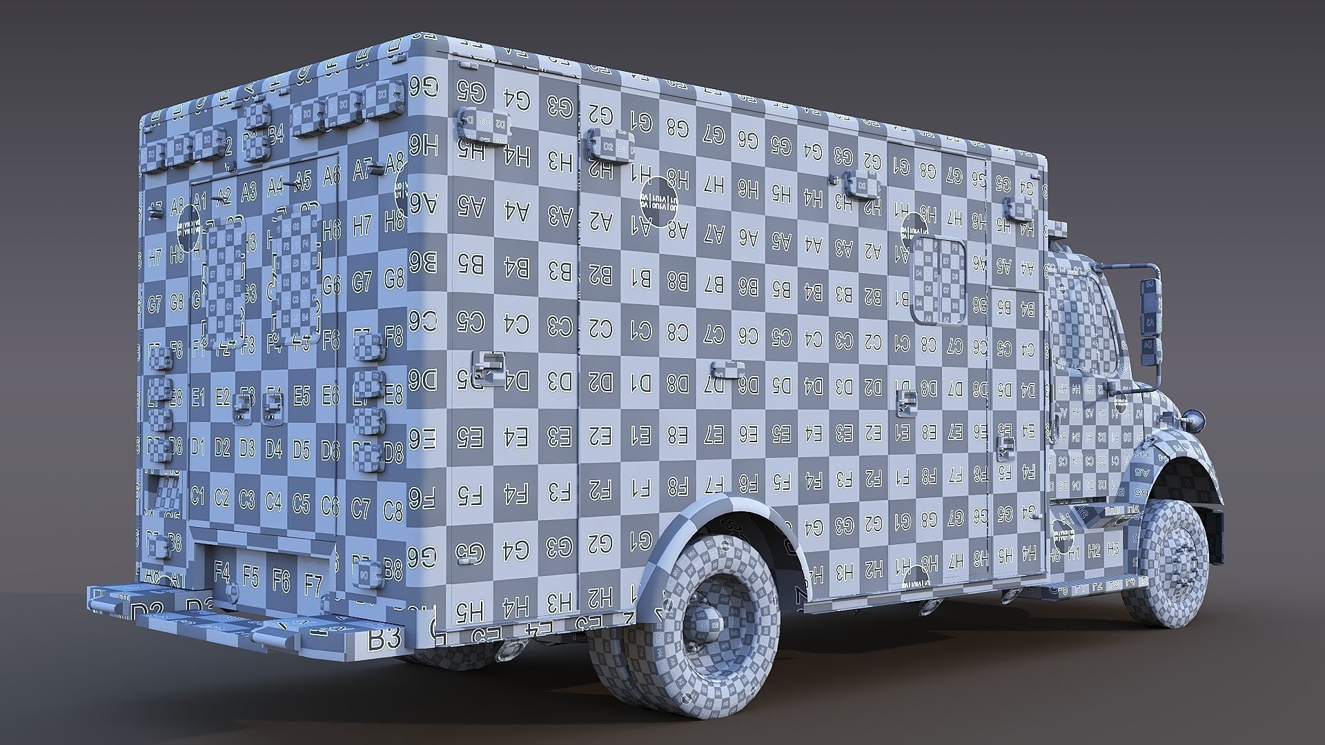 Freightliner M2 106  Ambulance Low-poly 3D model_50
