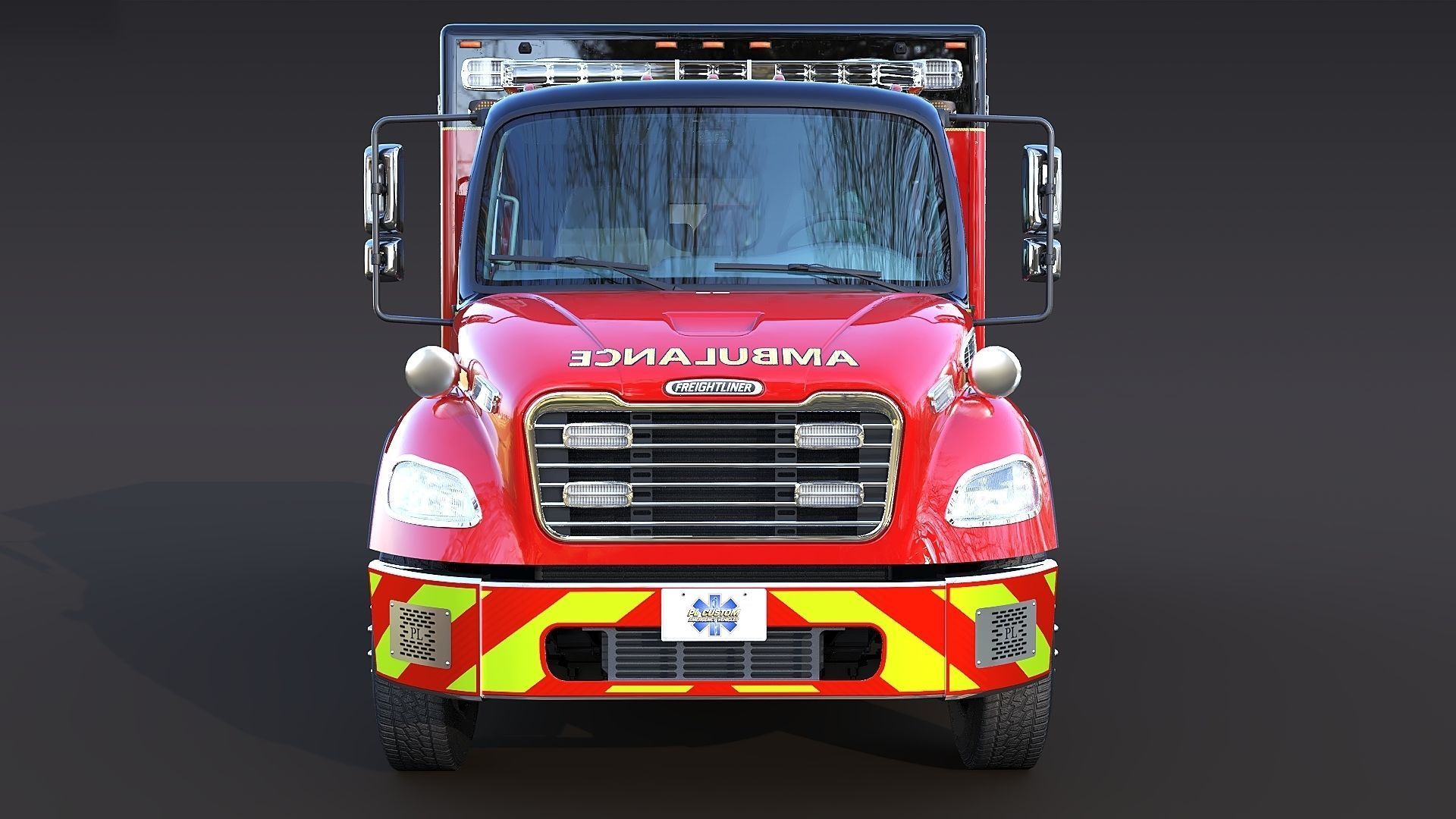 Freightliner M2 106  Ambulance Low-poly 3D model_12