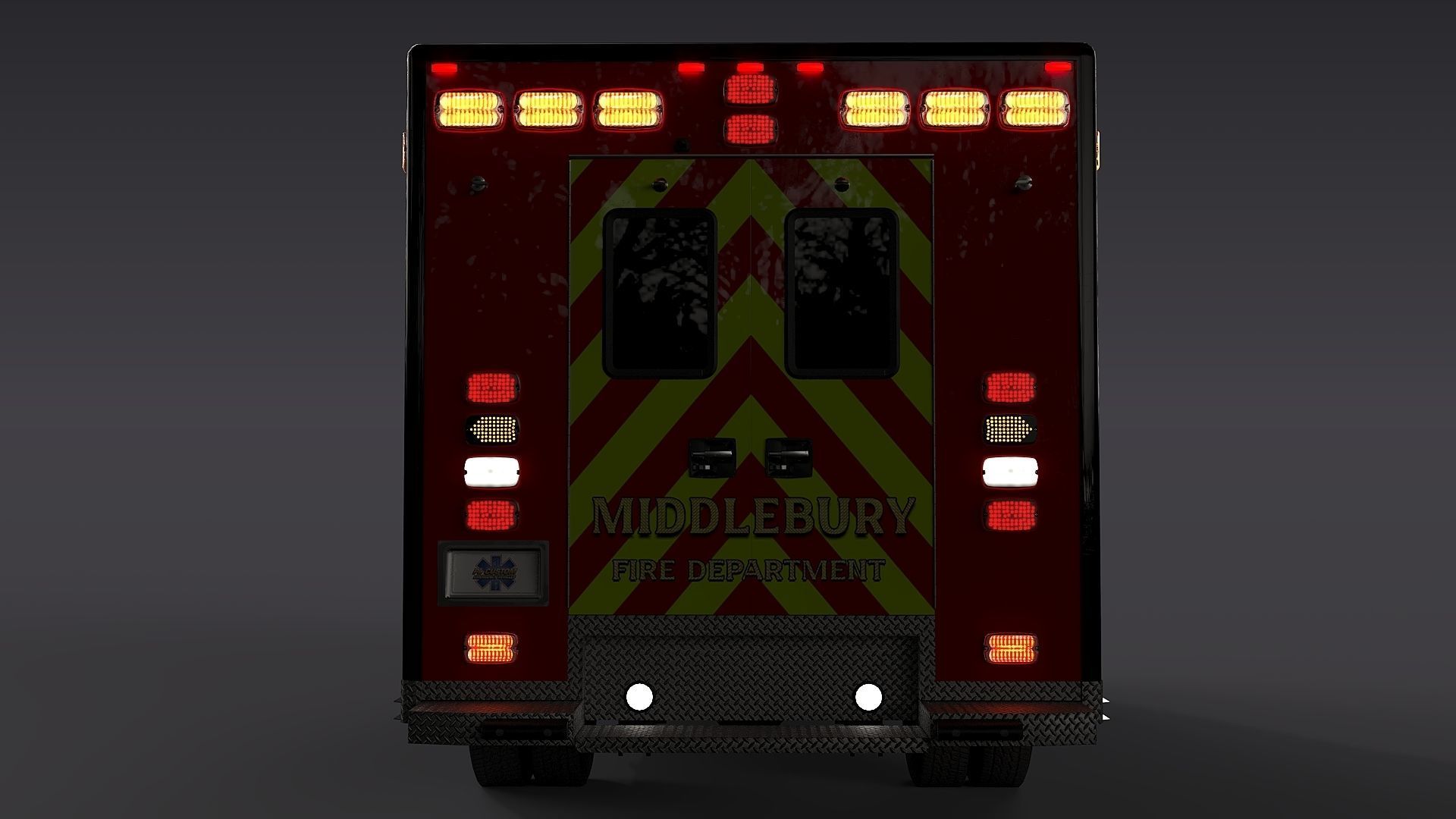 Freightliner M2 106  Ambulance Low-poly 3D model_37